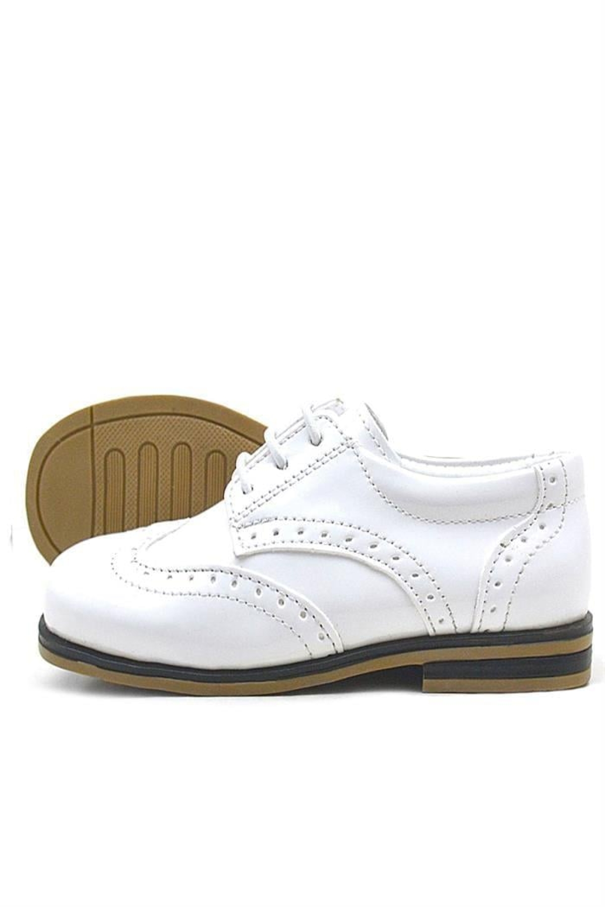 Titan Beyaz Rugan Bağcıklı Klasik Erkek Çocuk Klasik Ayakkabı - Görsel 6
