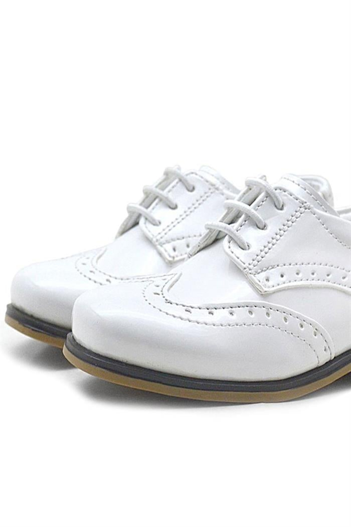 Titan Beyaz Rugan Bağcıklı Klasik Erkek Çocuk Klasik Ayakkabı - Görsel 7
