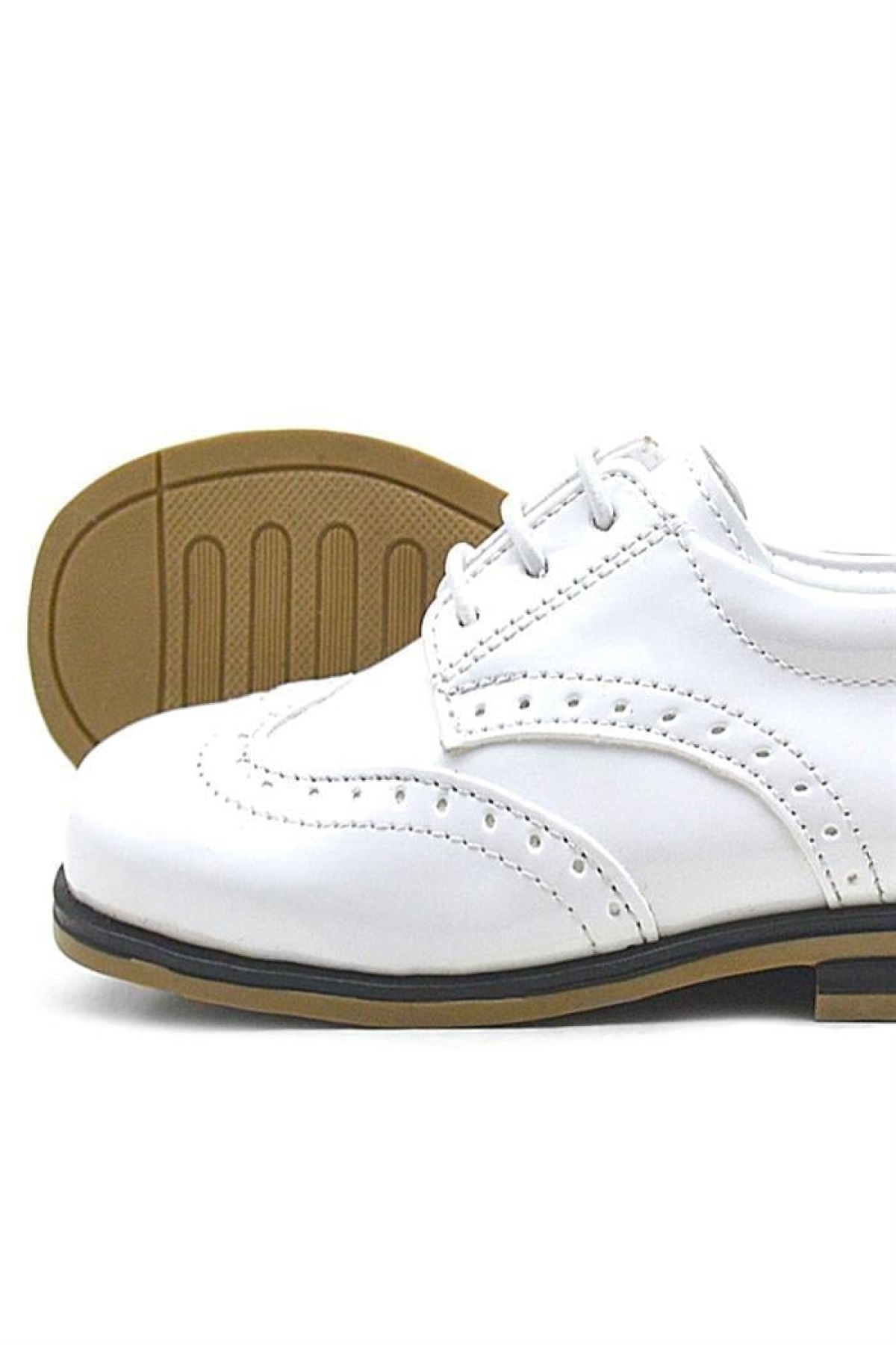 Titan Beyaz Rugan Bağcıklı Klasik Erkek Çocuk Klasik Ayakkabı - Görsel 8