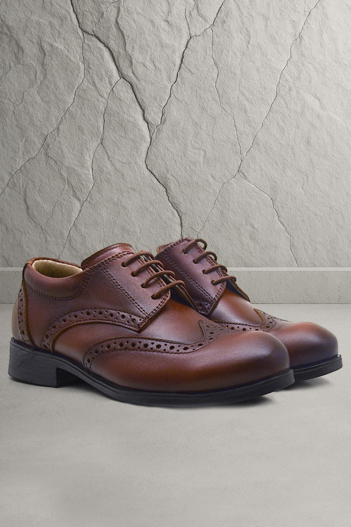 Titan Hakiki Deri Taba Klasik Erkek Çocuk Ayakkabısı - Görsel 2