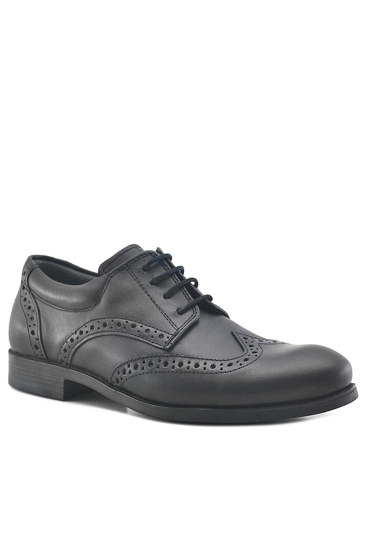 Titan Hakiki Deri Siyah Klasik Erkek Çocuk Ayakkabısı - Görsel 2