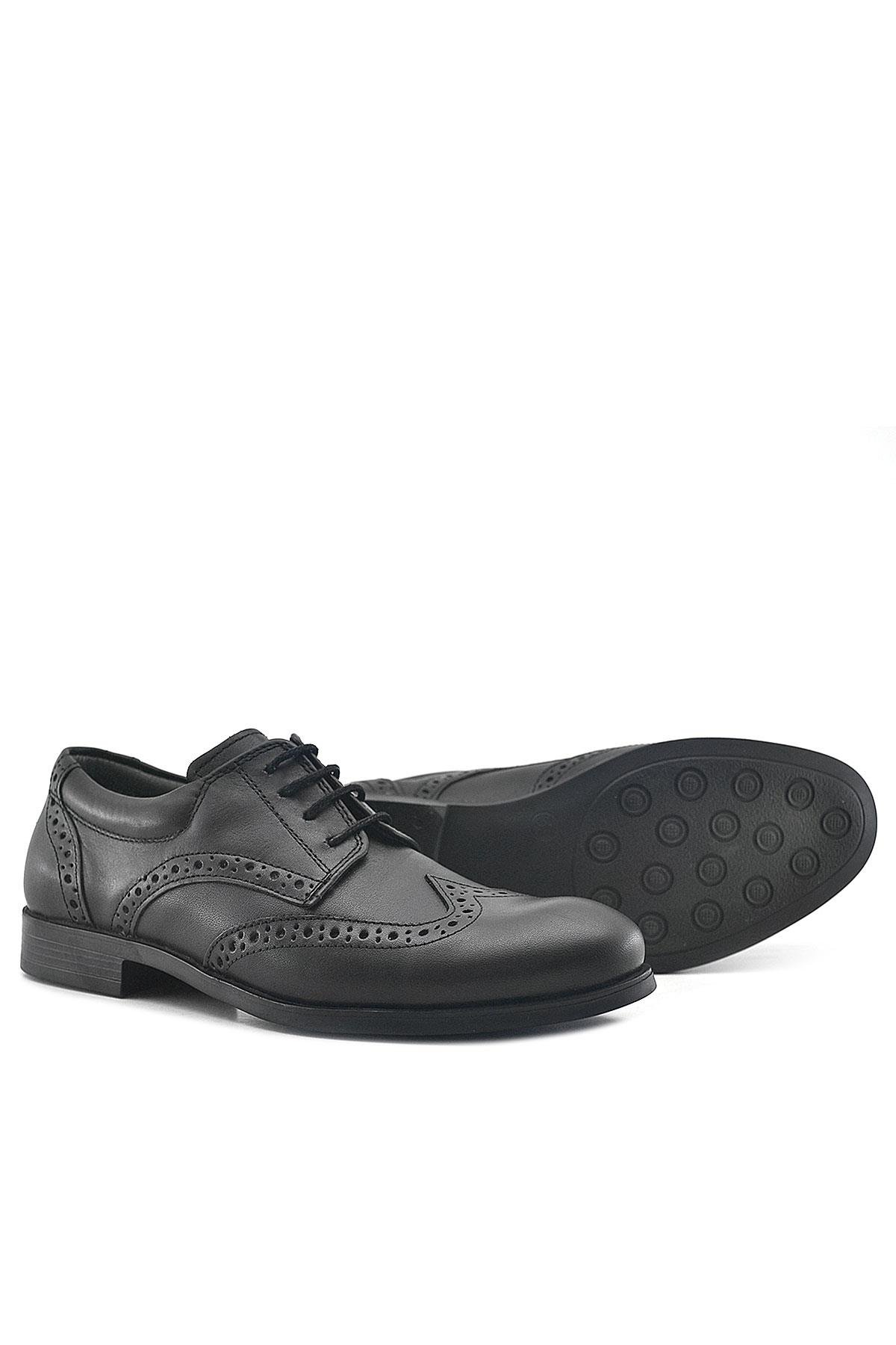 Titan Hakiki Deri Siyah Klasik Erkek Çocuk Ayakkabısı - Görsel 6