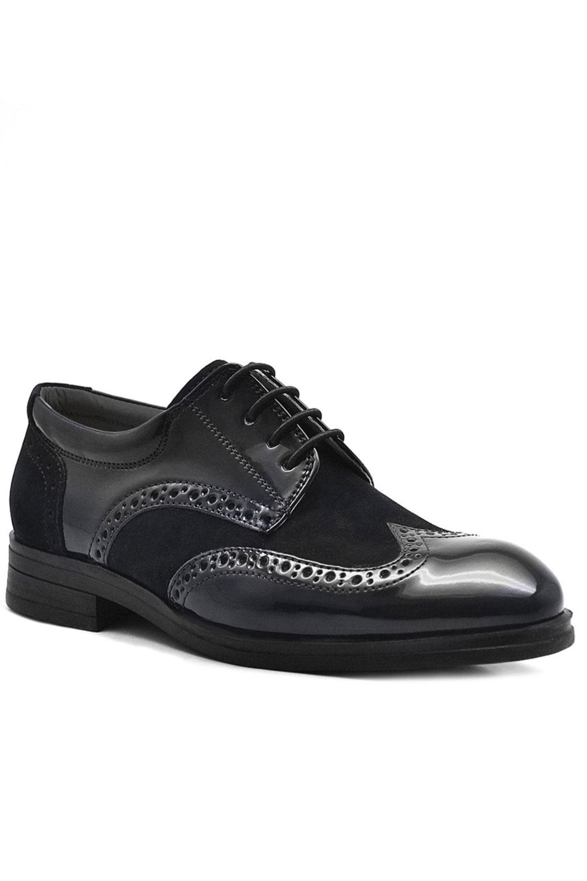 Titan Siyah Rugan Süet Klasik Erkek Çocuk Ayakkabı - Görsel 2