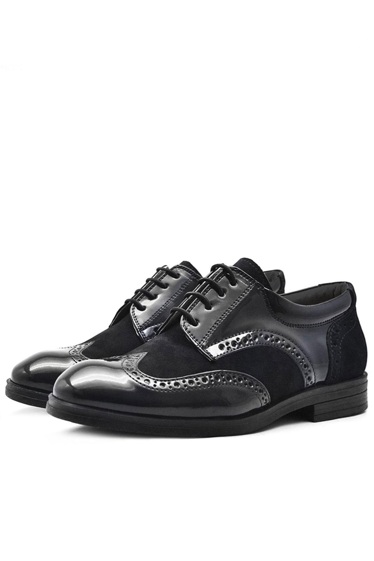 Titan Siyah Rugan Süet Klasik Erkek Çocuk Ayakkabı - Görsel 4