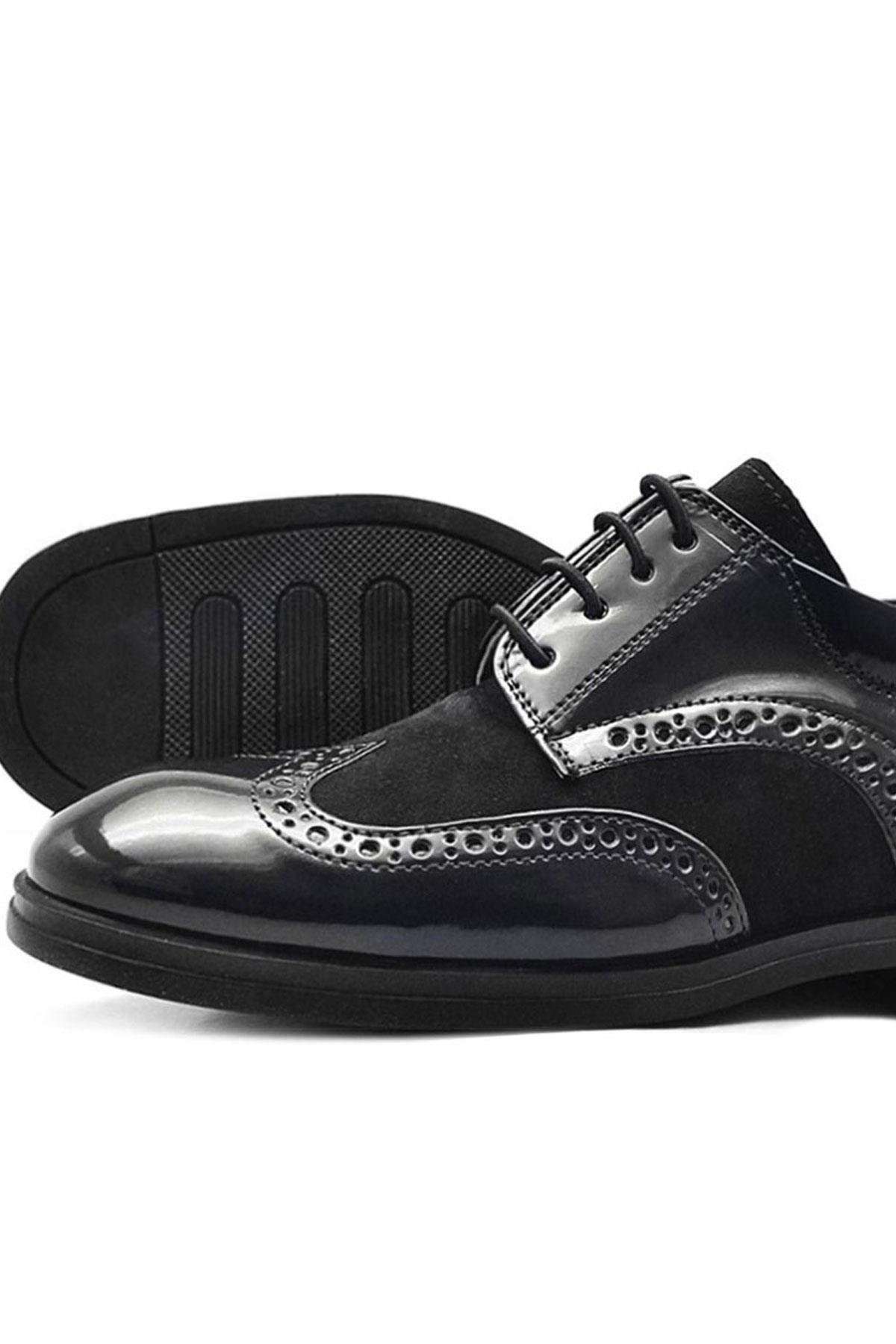 Titan Siyah Rugan Süet Klasik Erkek Çocuk Ayakkabı - Görsel 7