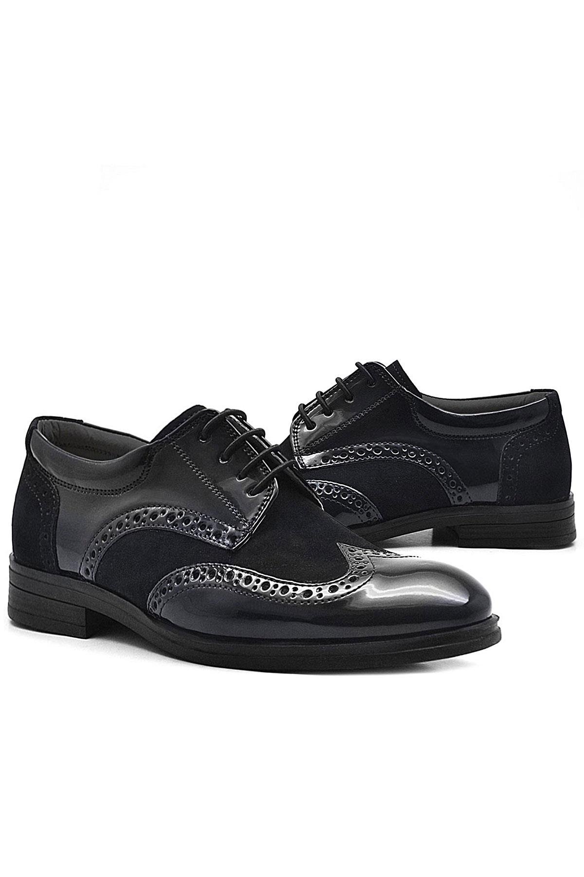 Titan Siyah Rugan Süet Klasik Erkek Çocuk Ayakkabı - Görsel 8