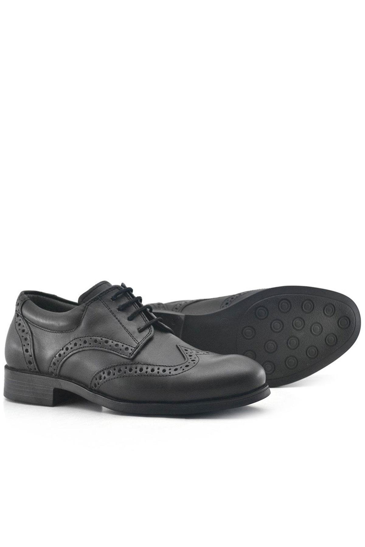 Titan Hakiki Deri Siyah Klasik Erkek Çocuk Ayakkabısı - Görsel 6