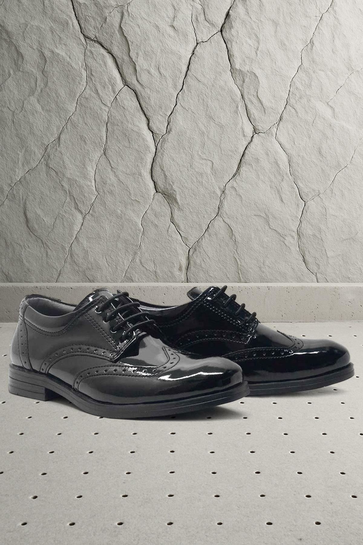 Titan Rugan Bağcıklı Klasik Erkek Çocuk Okul Ayakkabı - Görsel 2