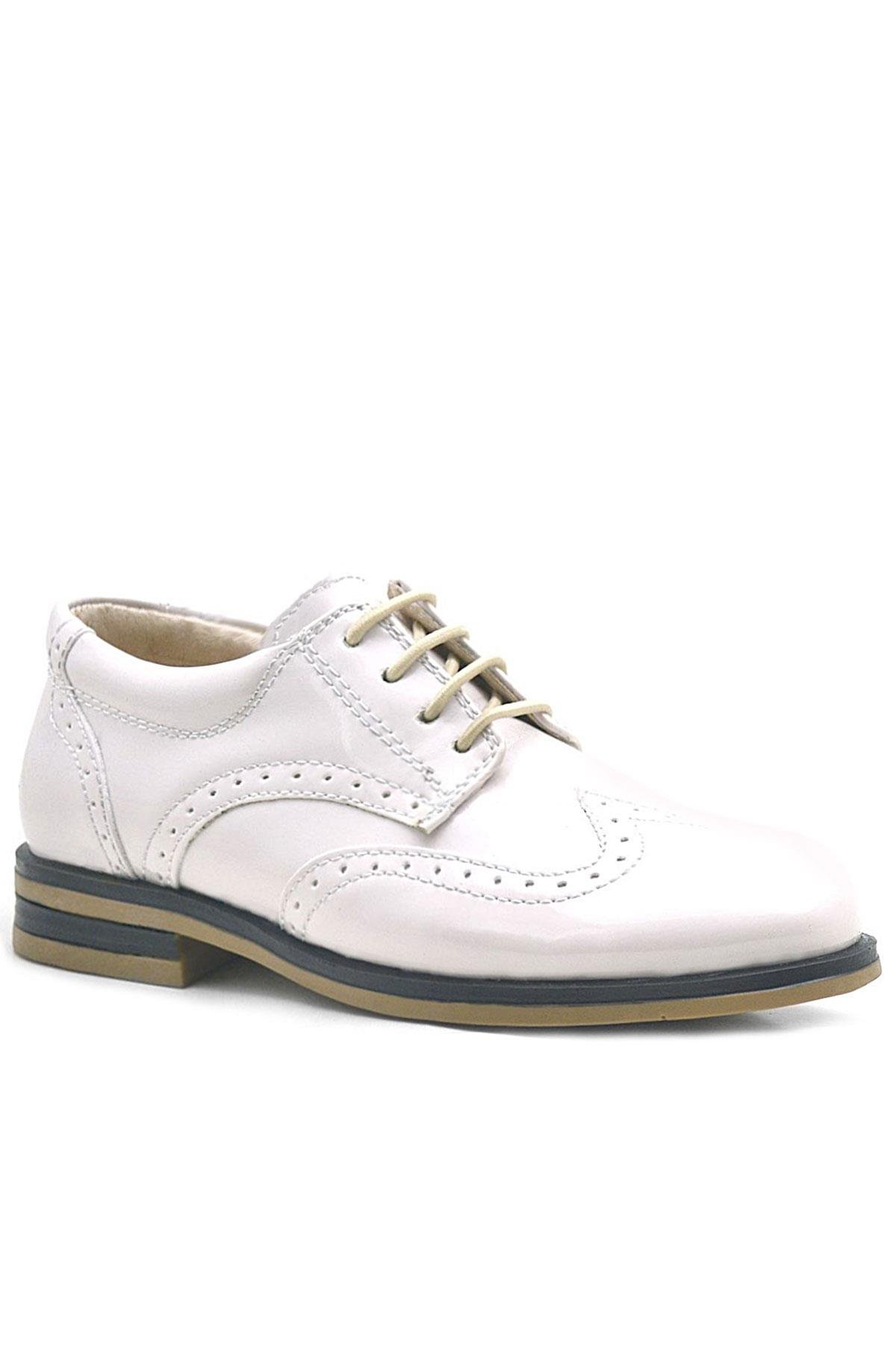 Bej Rugan Bağcıklı Klasik Erkek Çocuk Ayakkabı - Görsel 3