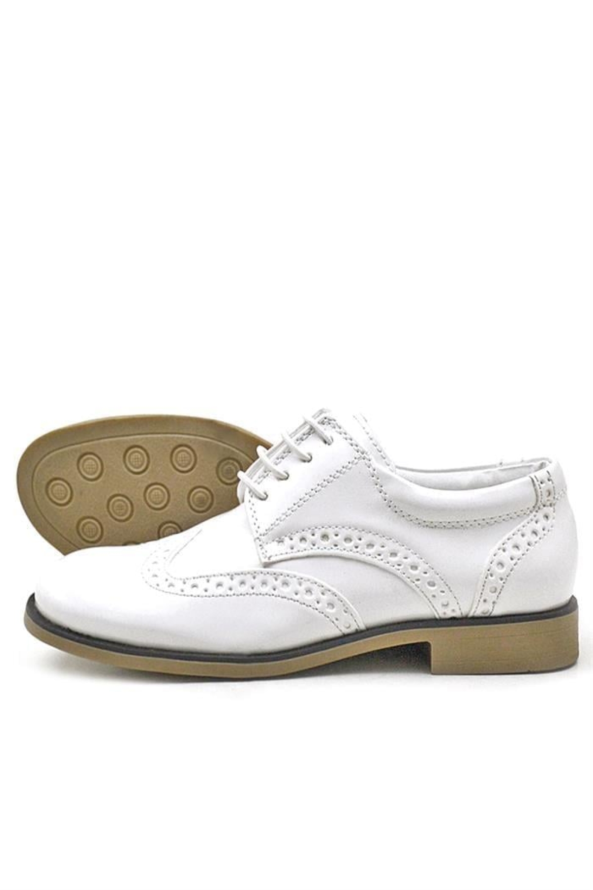 Titan Beyaz Rugan Bağcıklı Klasik Erkek Çocuk Klasik Ayakkabı - Görsel 6