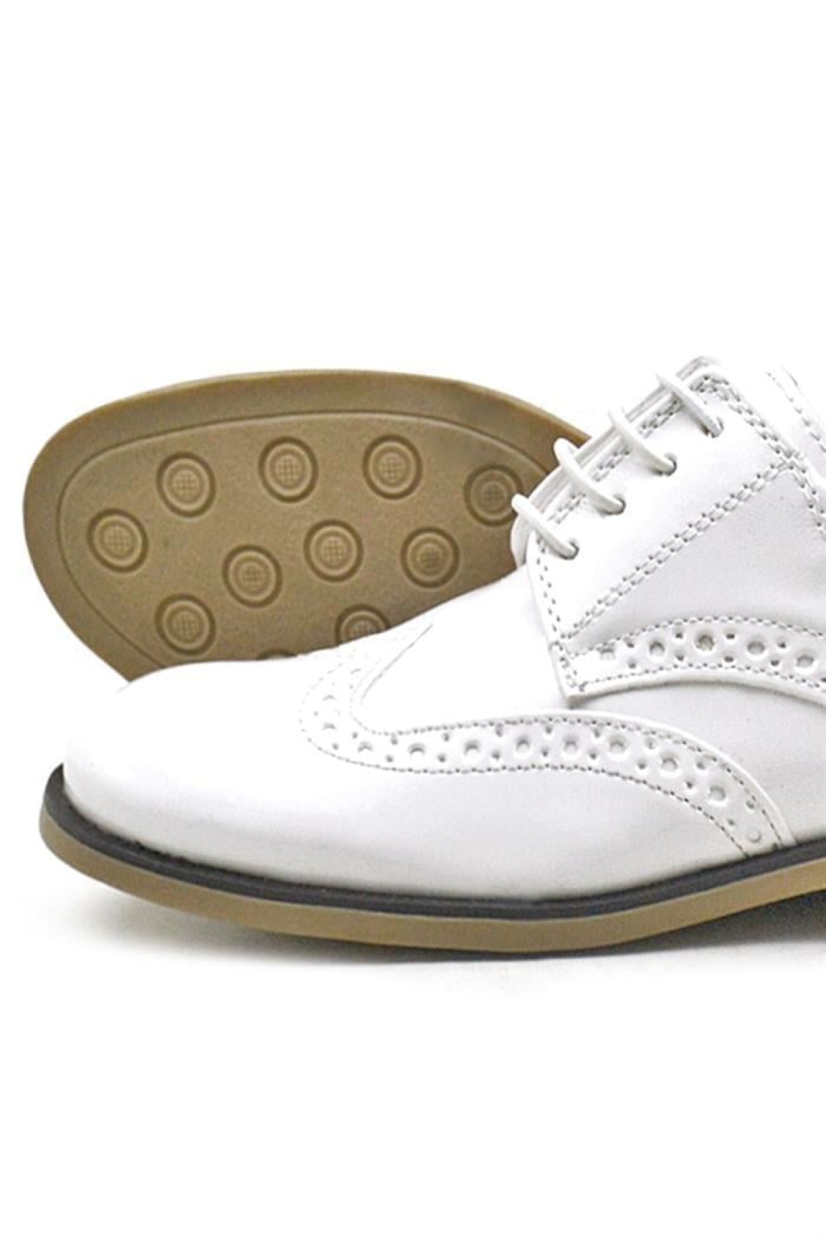 Titan Beyaz Rugan Bağcıklı Klasik Erkek Çocuk Klasik Ayakkabı - Görsel 8