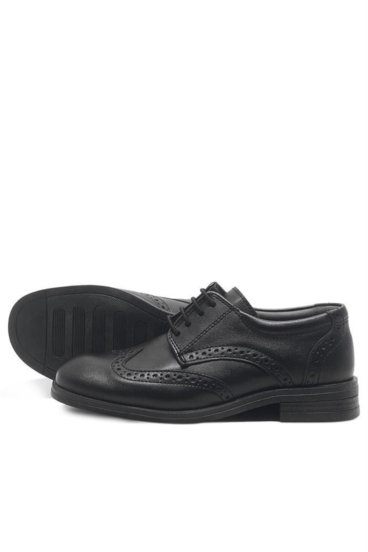Siyah Bağcıklı Erkek Çocuk Klasik Okul Ayakkabısı - Görsel 5