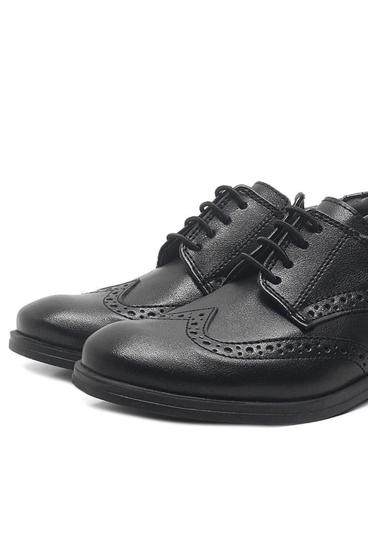 Siyah Bağcıklı Erkek Çocuk Klasik Okul Ayakkabısı - Görsel 7