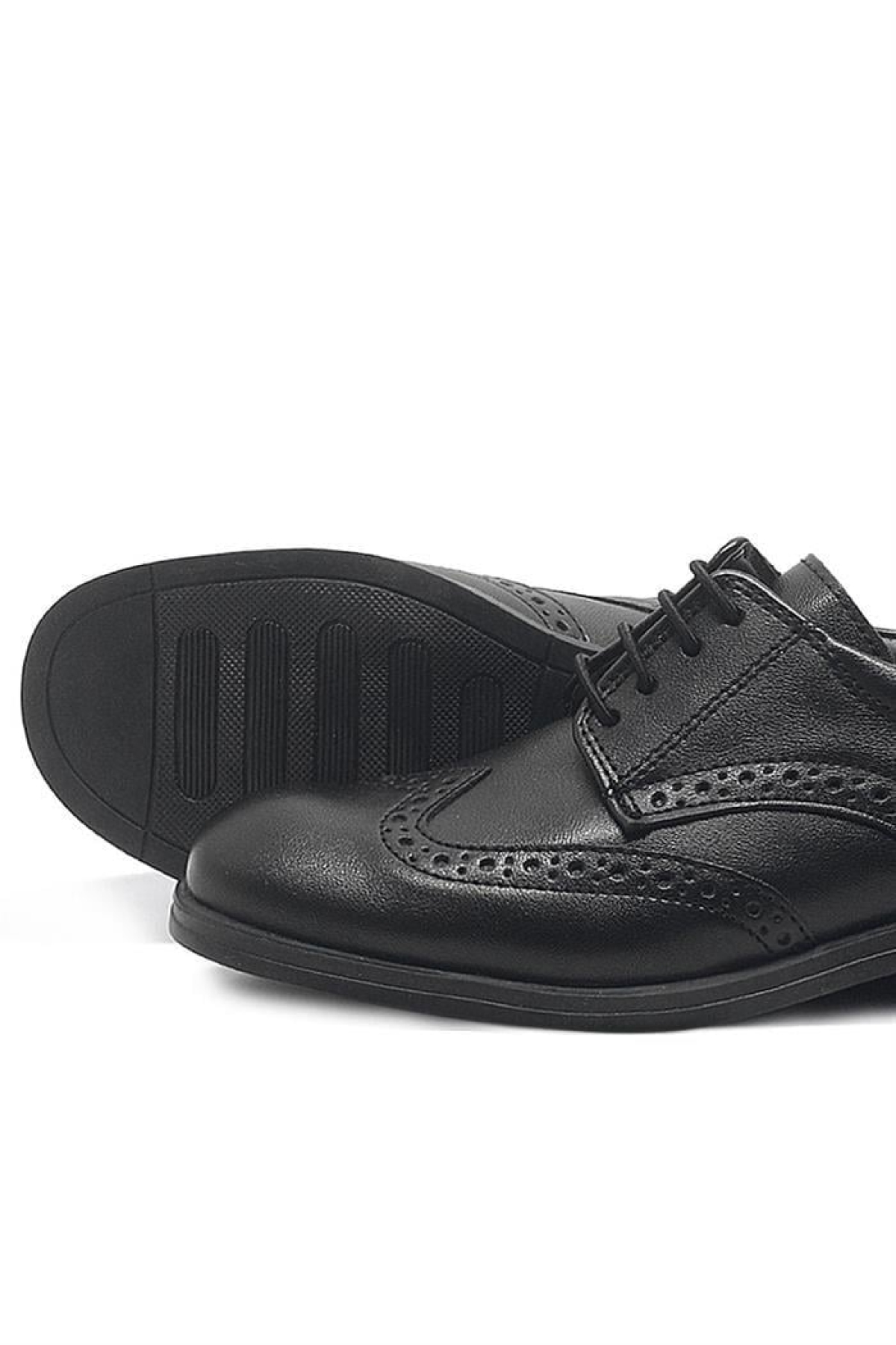 Siyah Bağcıklı Erkek Çocuk Klasik Okul Ayakkabısı - Görsel 12