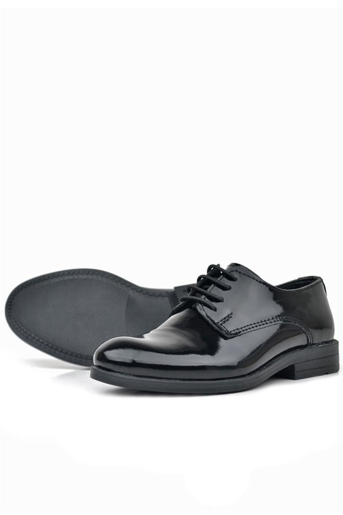 Siyah Rugan Bağcıklı Oxford Çocuk Ayakkabı - Görsel 7