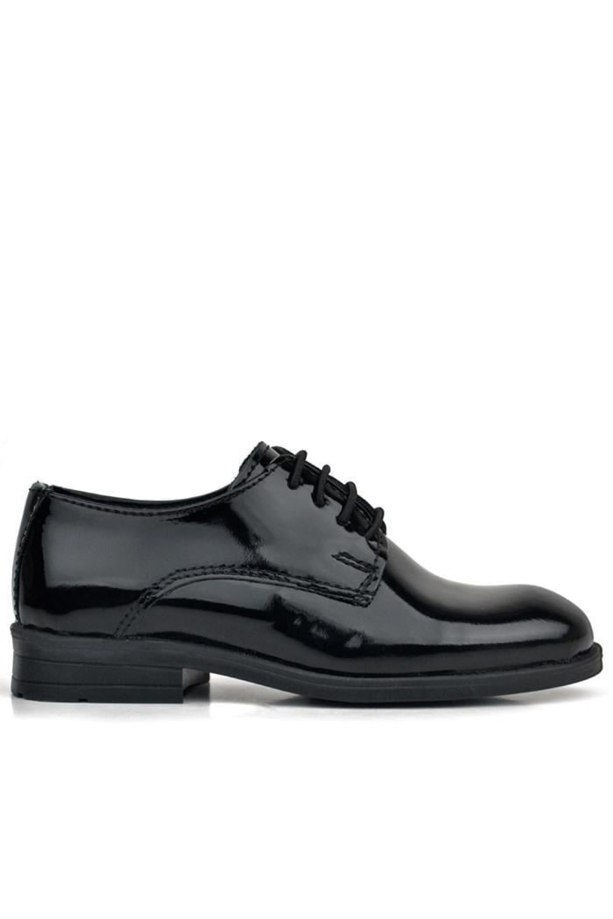 Siyah Rugan Bağcıklı Oxford Çocuk Okul Ayakkabısı - Görsel 4