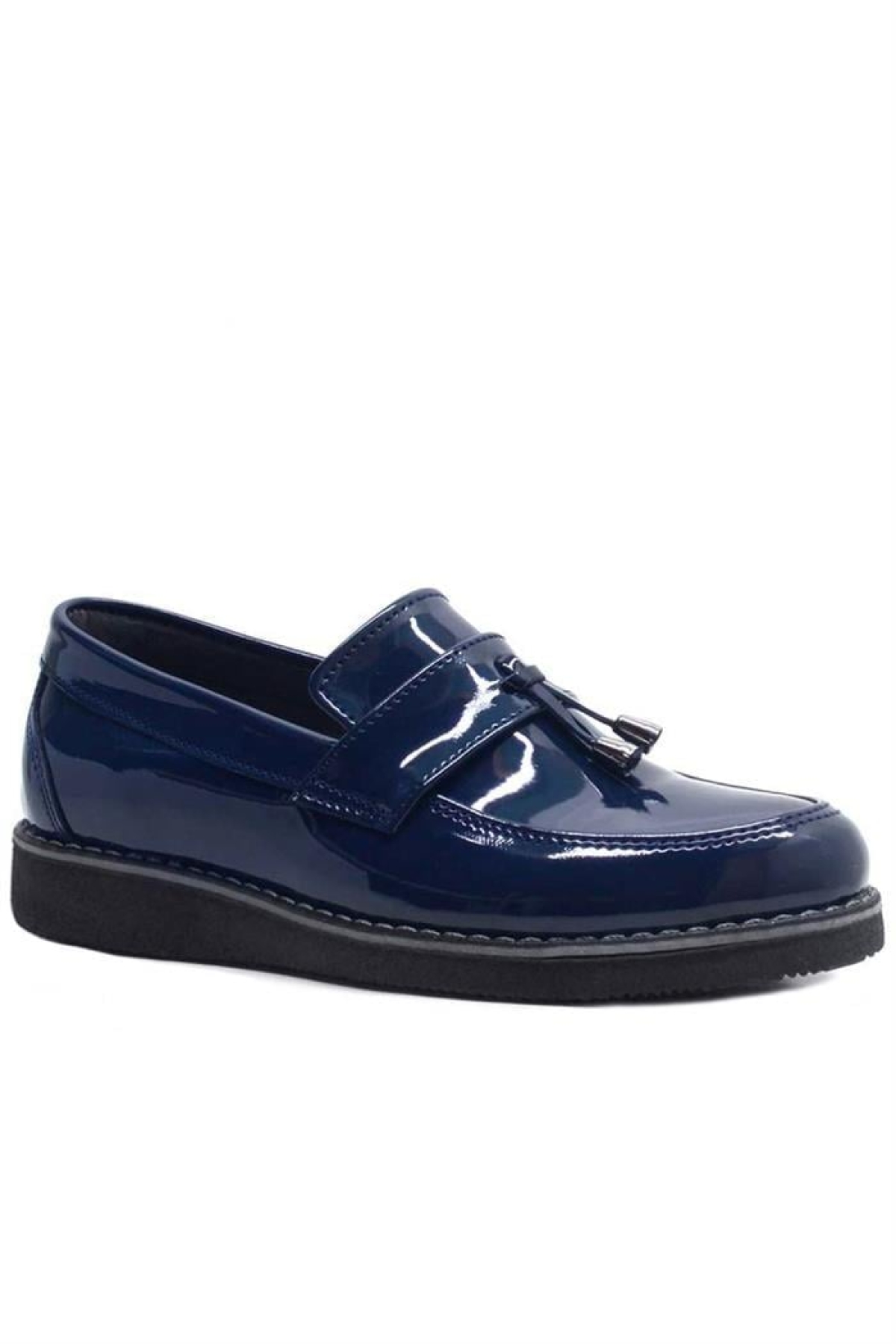 Lacivert Rugan Loafer Çocuk Okul Ayakkabısı - Görsel 2
