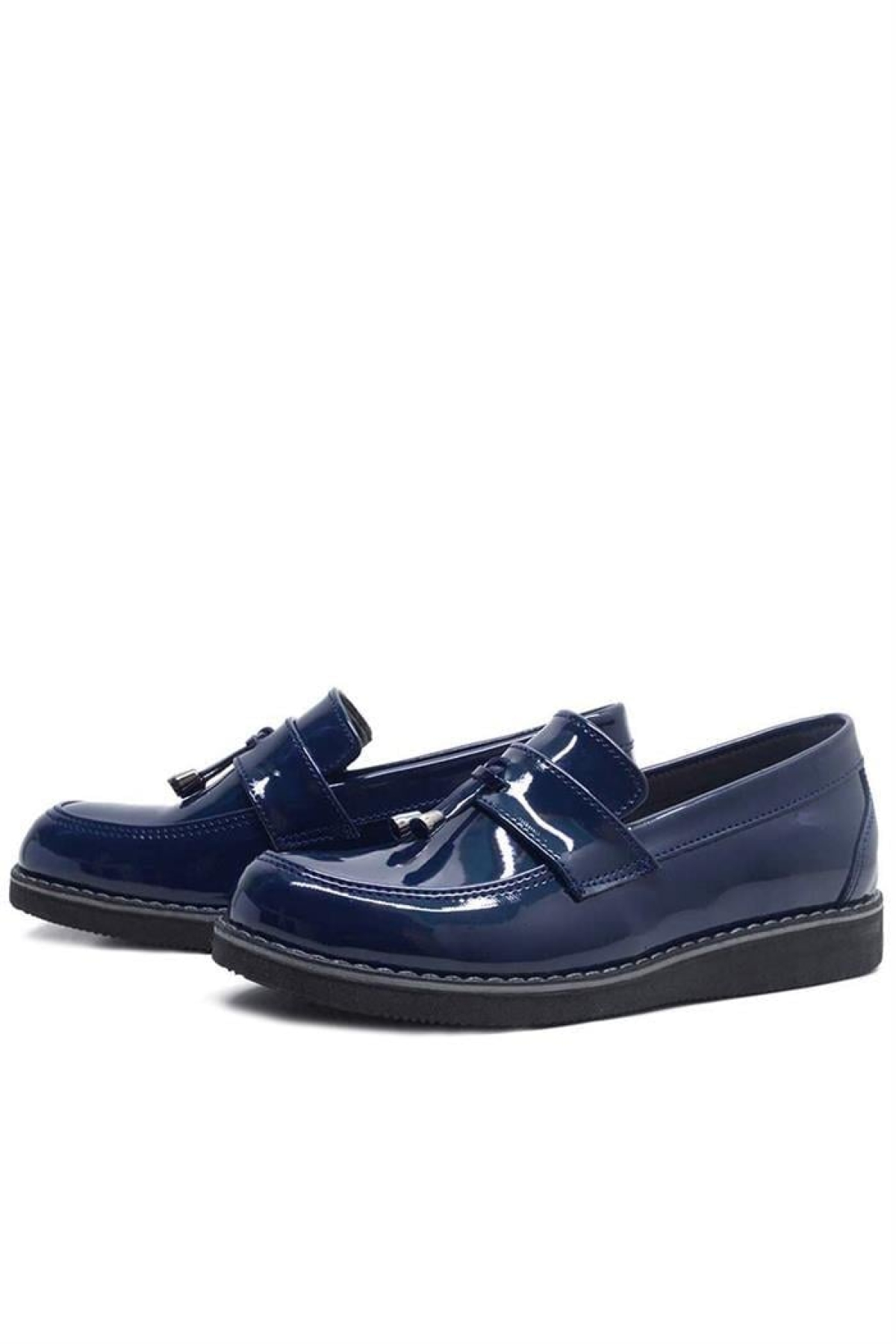 Lacivert Rugan Loafer Çocuk Okul Ayakkabısı - Görsel 5