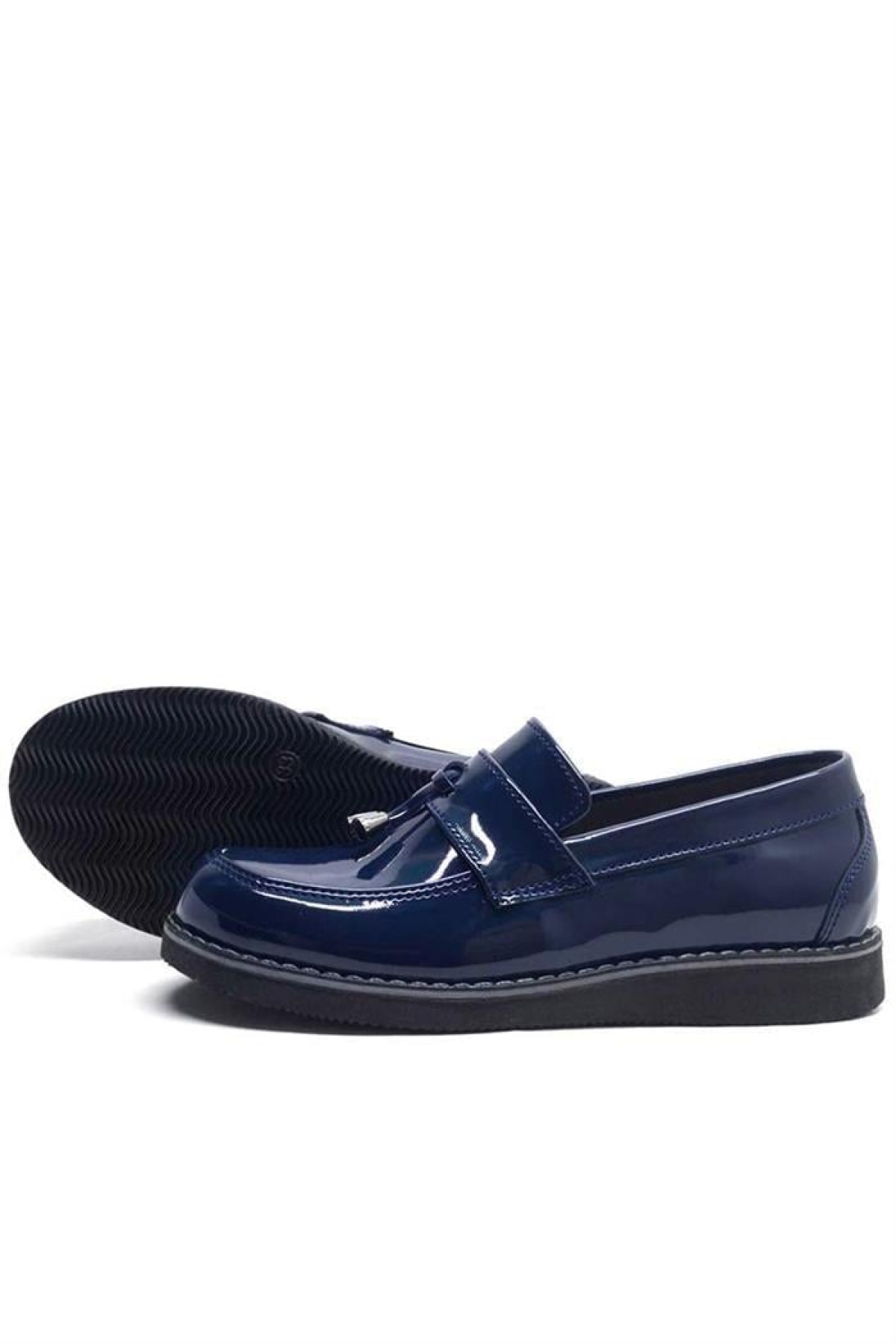 Lacivert Rugan Loafer Çocuk Okul Ayakkabısı - Görsel 6