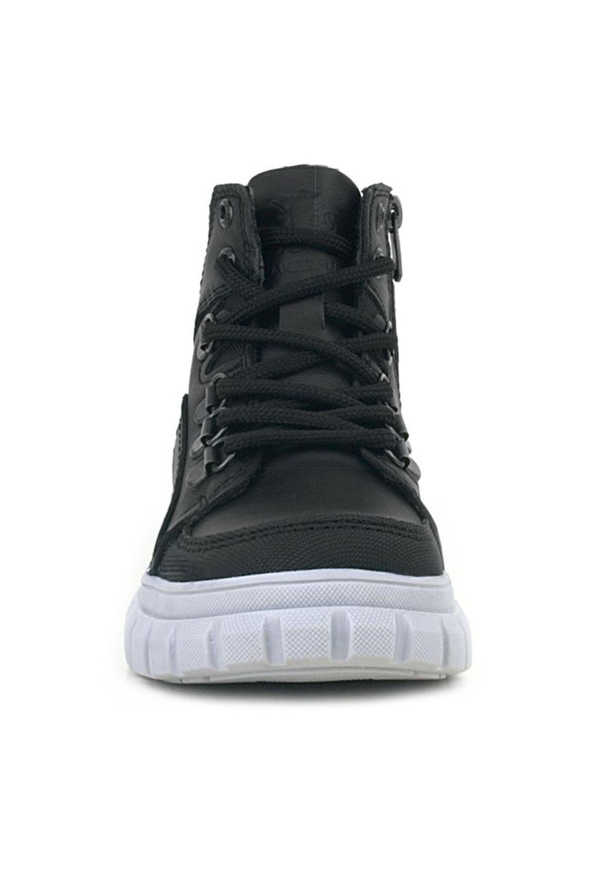 Hakiki Deri Siyah Fermuarlı Erkek Çocuk Bot - Görsel 6