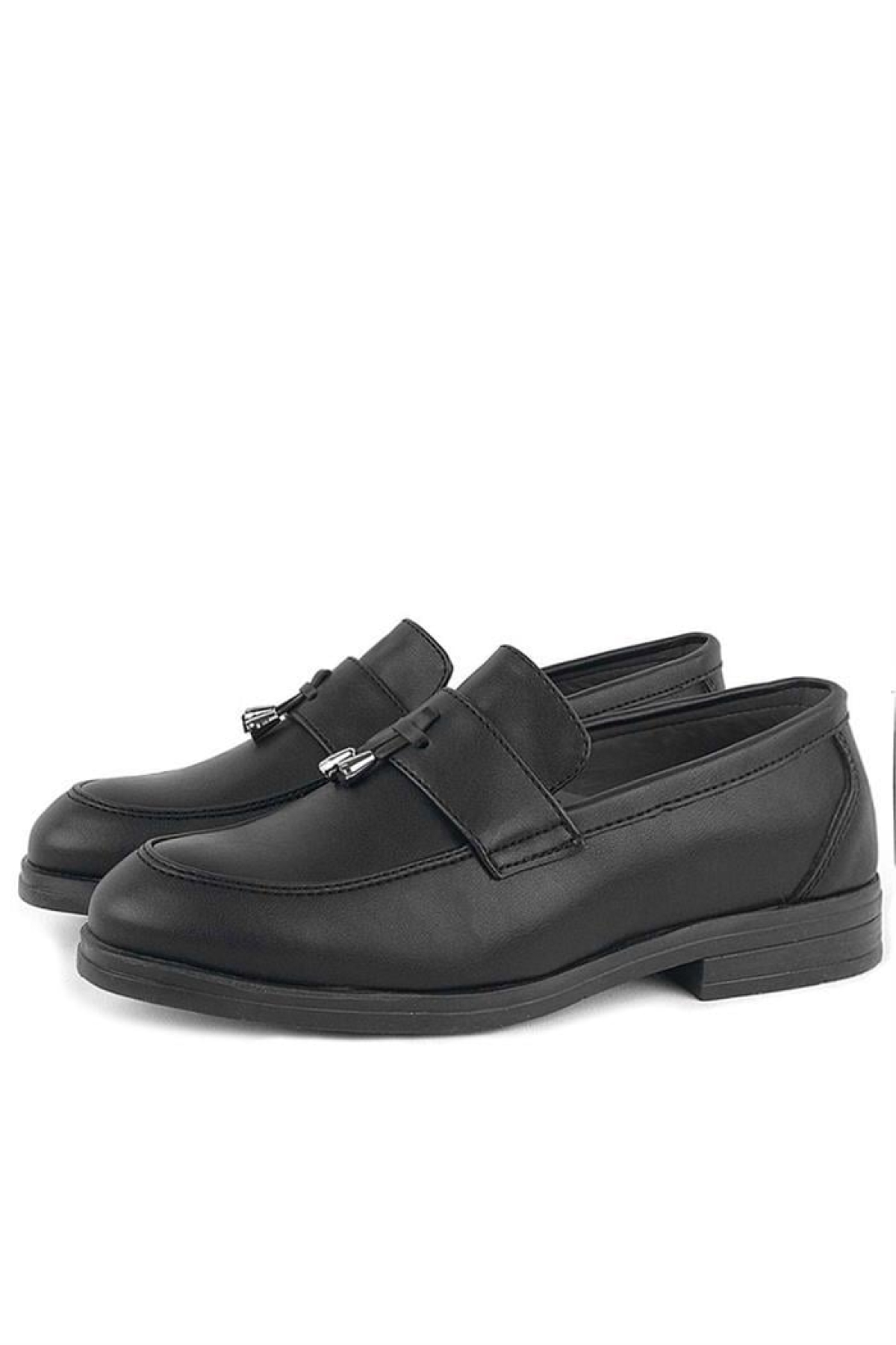 Loafer Siyah Mat Erkek Klasik Çocuk Ayakkabı - Görsel 5