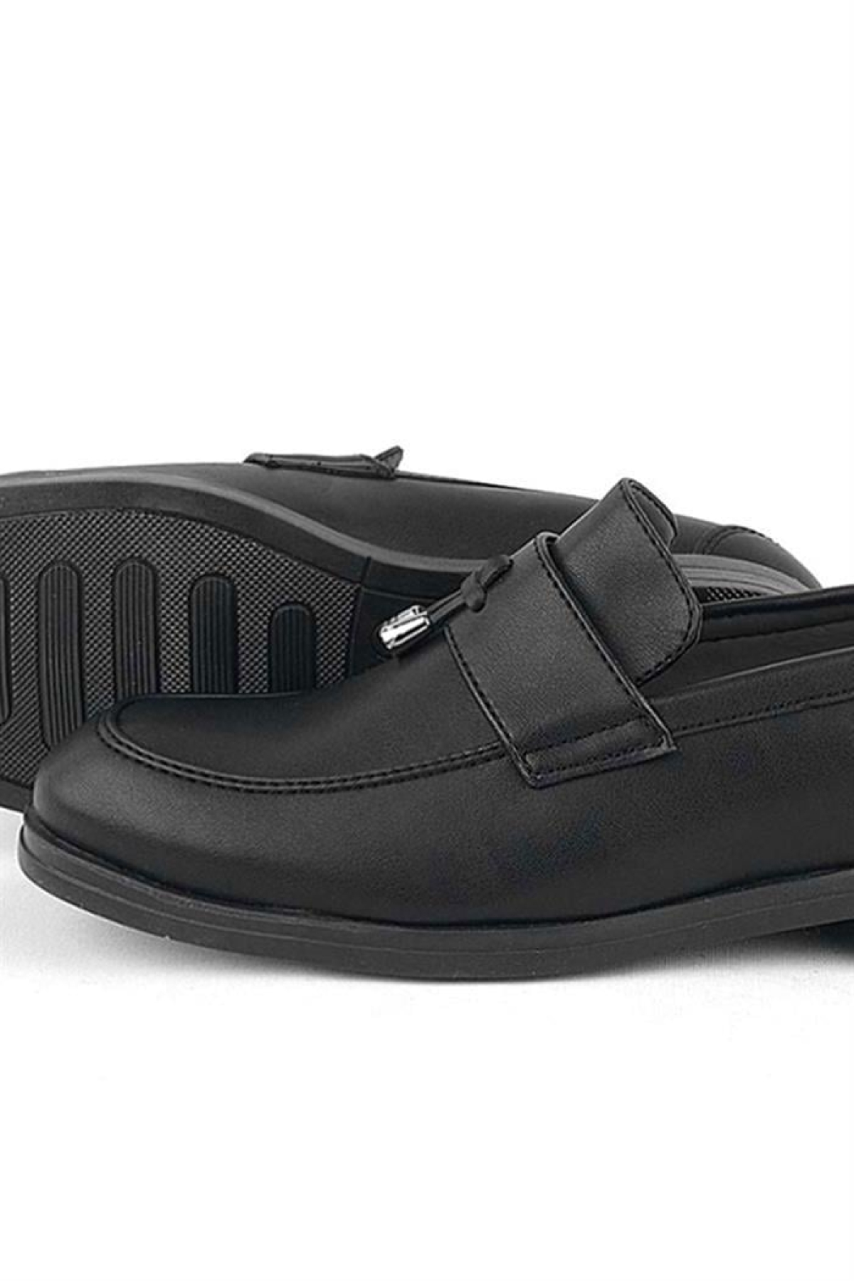 Loafer Siyah Mat Erkek Klasik Çocuk Ayakkabı - Görsel 8