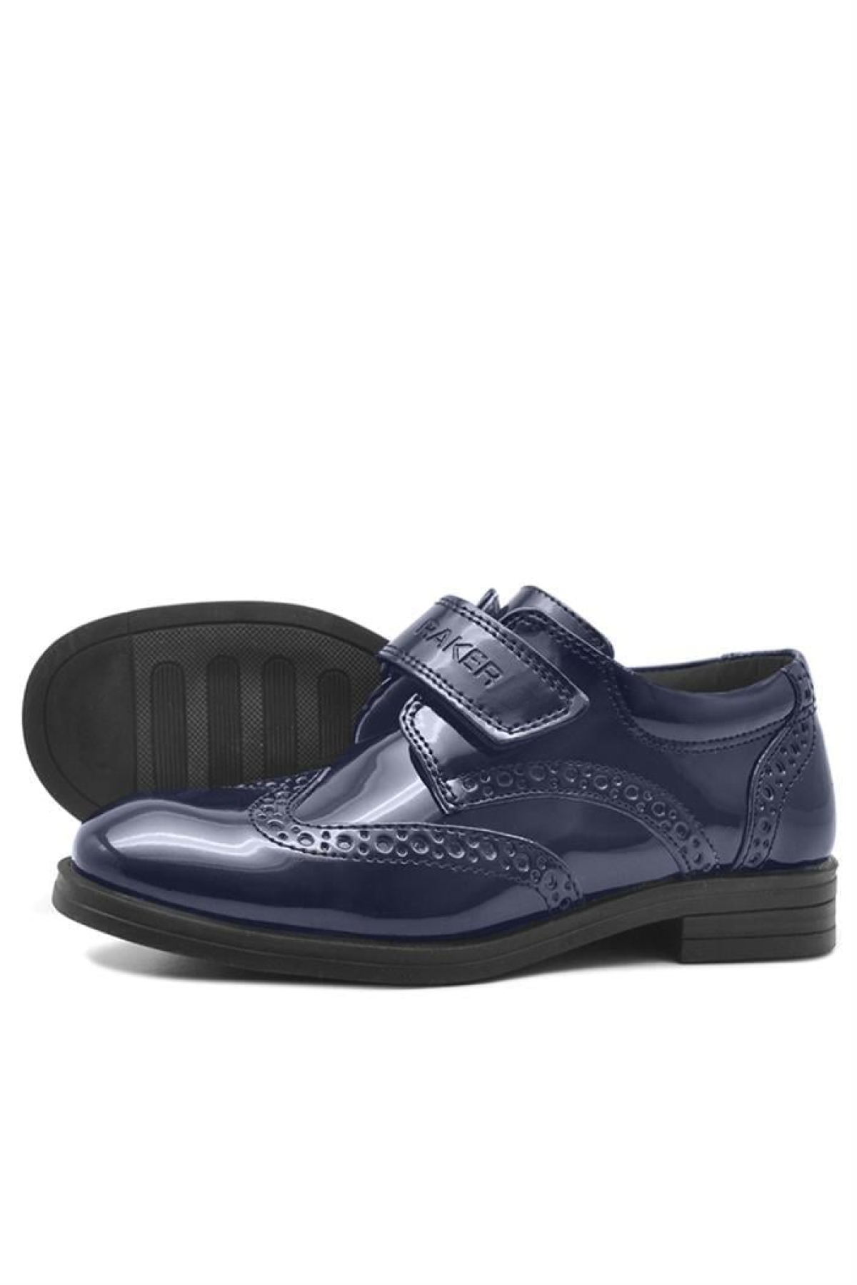 Lacivert Cırtlı Oxford Erkek Çocuk Rugan Ayakkabı - Görsel 6