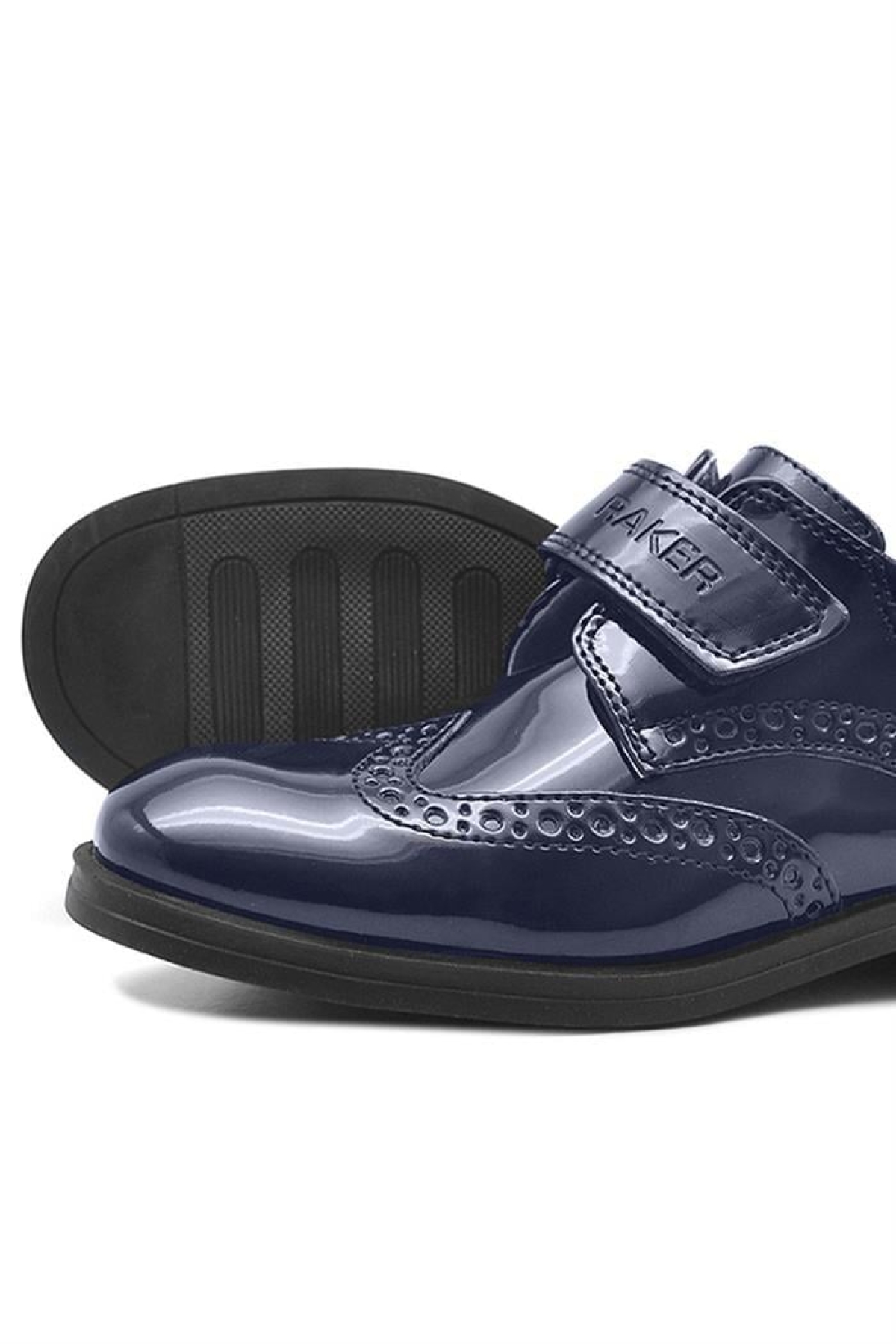 Lacivert Cırtlı Oxford Erkek Çocuk Rugan Ayakkabı - Görsel 7