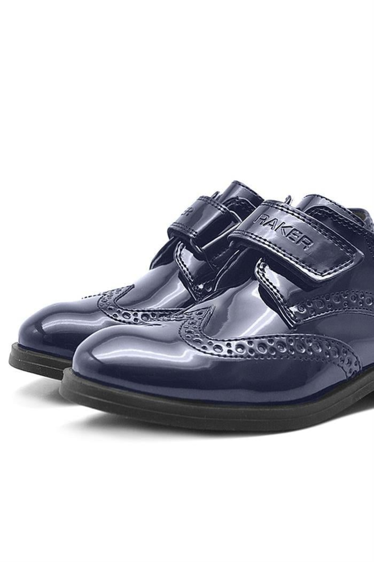 Lacivert Cırtlı Oxford Erkek Çocuk Rugan Ayakkabı - Görsel 8