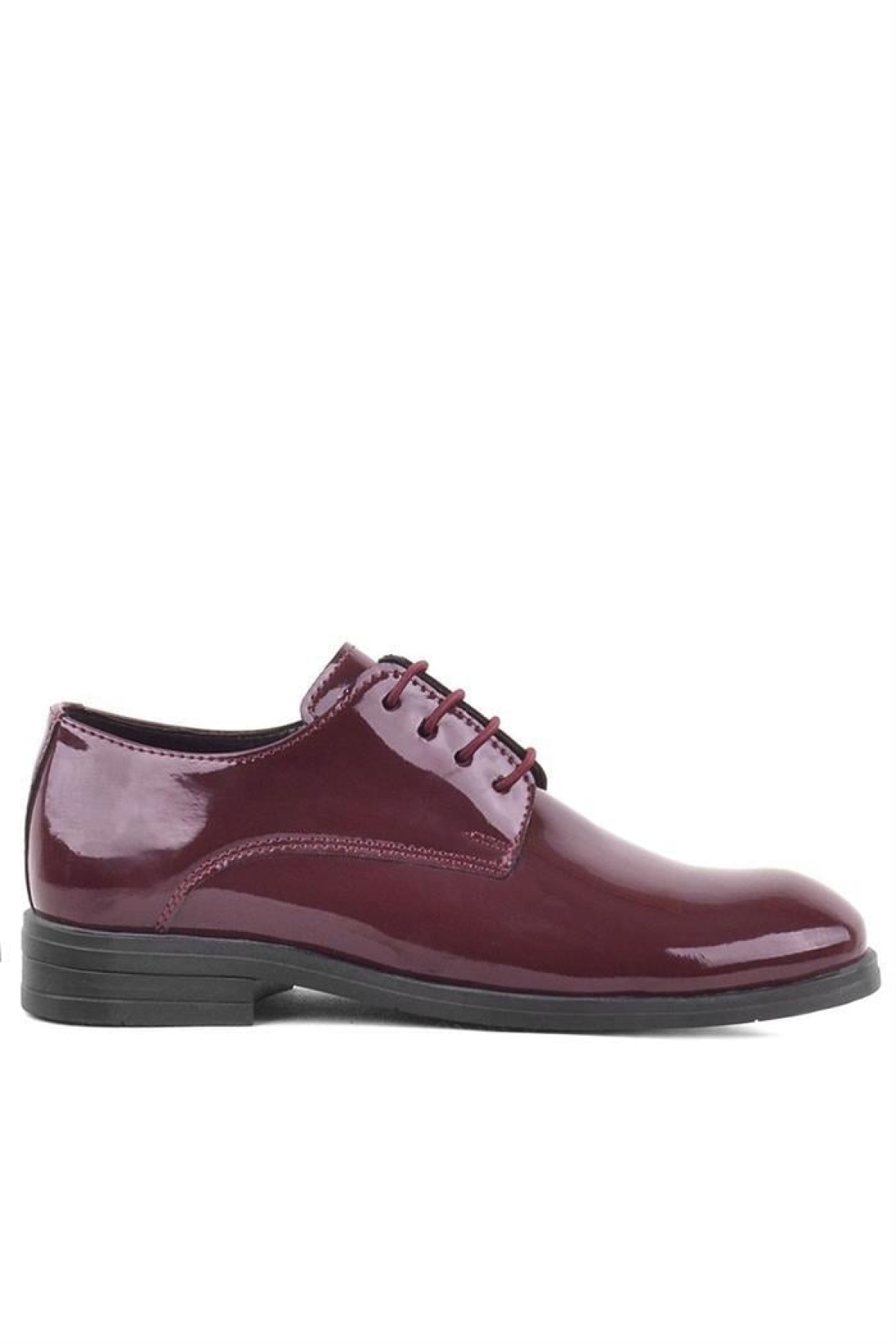 Bordo Rugan Bağcıklı Oxford Çocuk Okul Ayakkabısı - Görsel 4