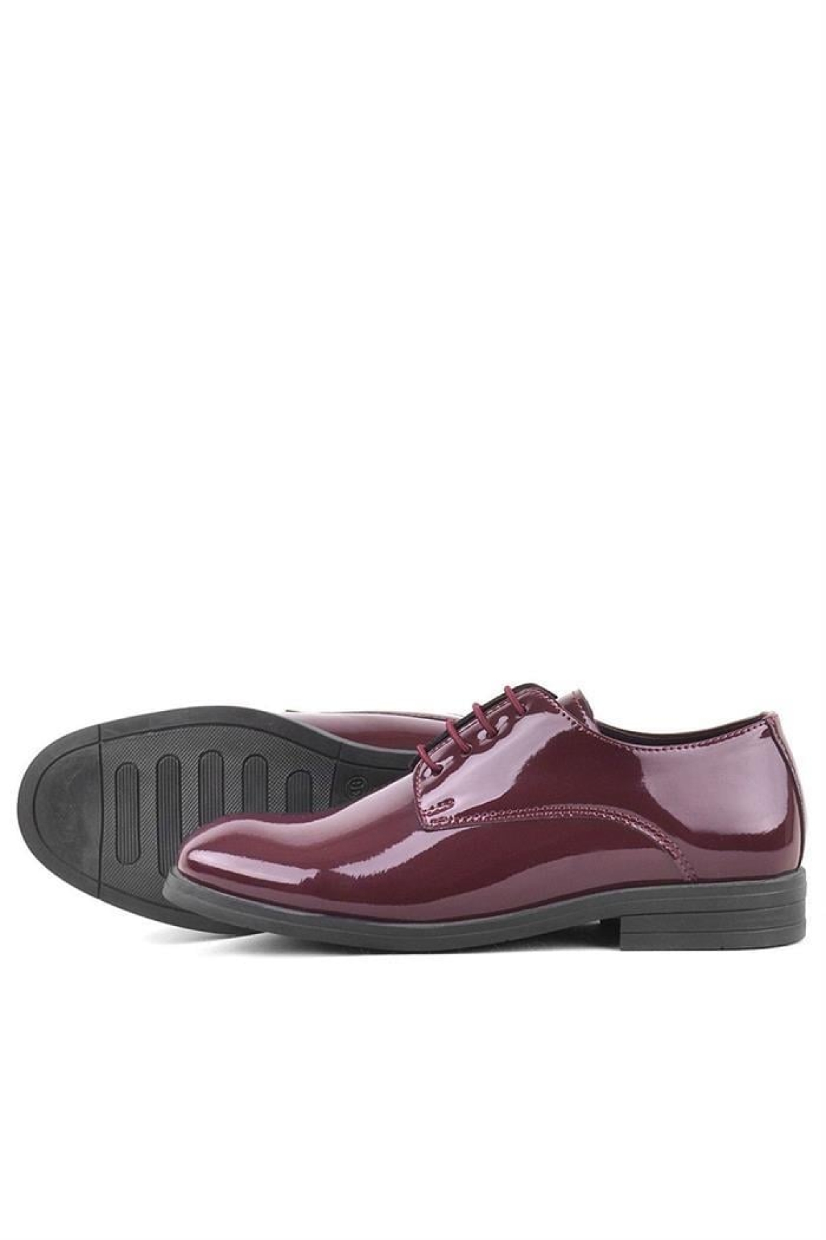 Bordo Rugan Bağcıklı Oxford Çocuk Okul Ayakkabısı - Görsel 7