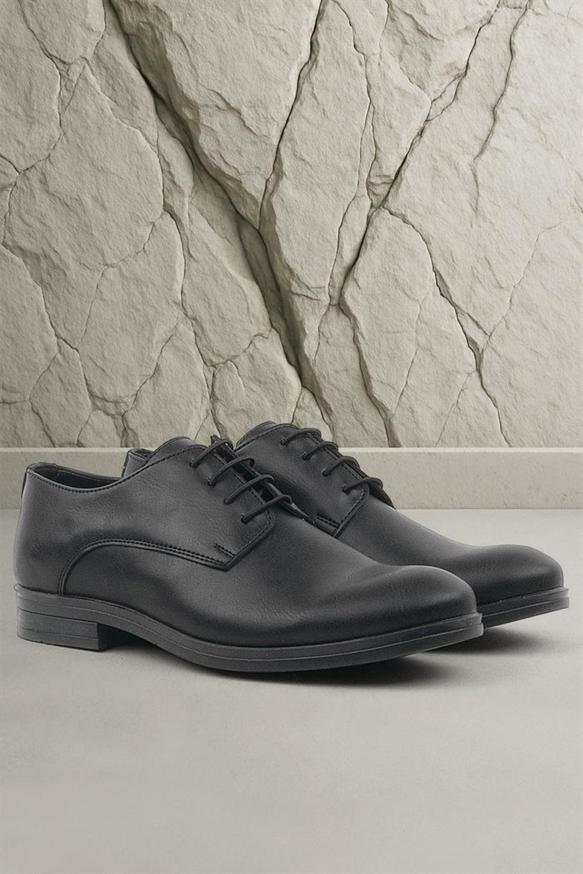 Siyah Mat Bağcıklı Oxford Çocuk Okul Ayakkabısı - Görsel 2