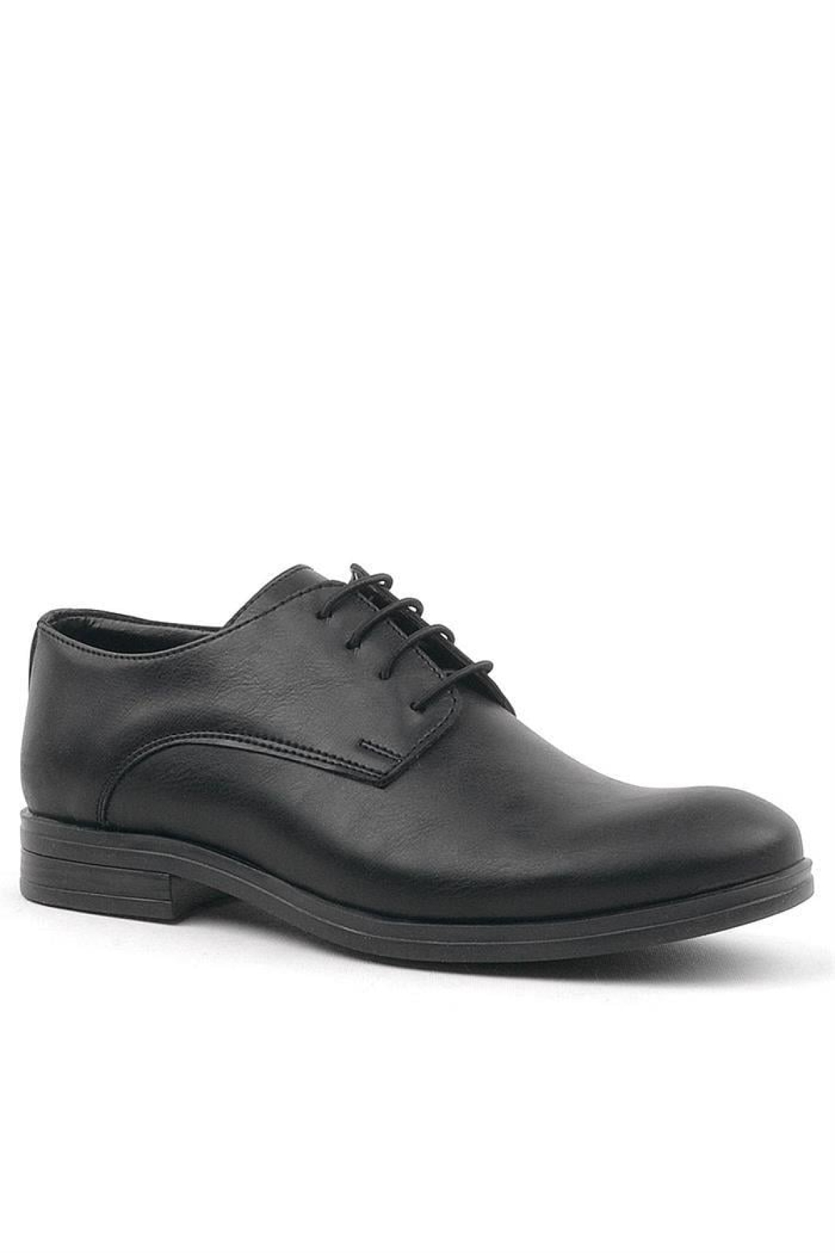 Siyah Mat Bağcıklı Oxford Çocuk Okul Ayakkabısı - Görsel 3