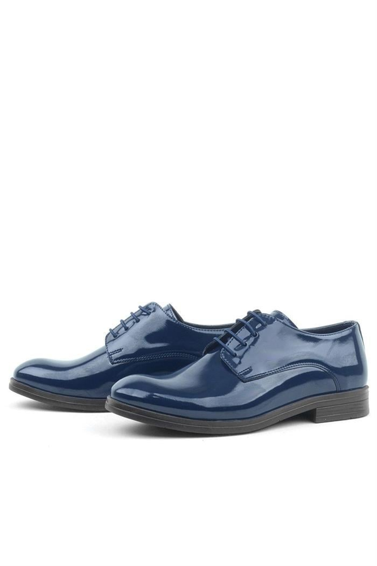 Lacivert Rugan Bağcıklı Oxford Çocuk Okul Ayakkabısı - Görsel 6