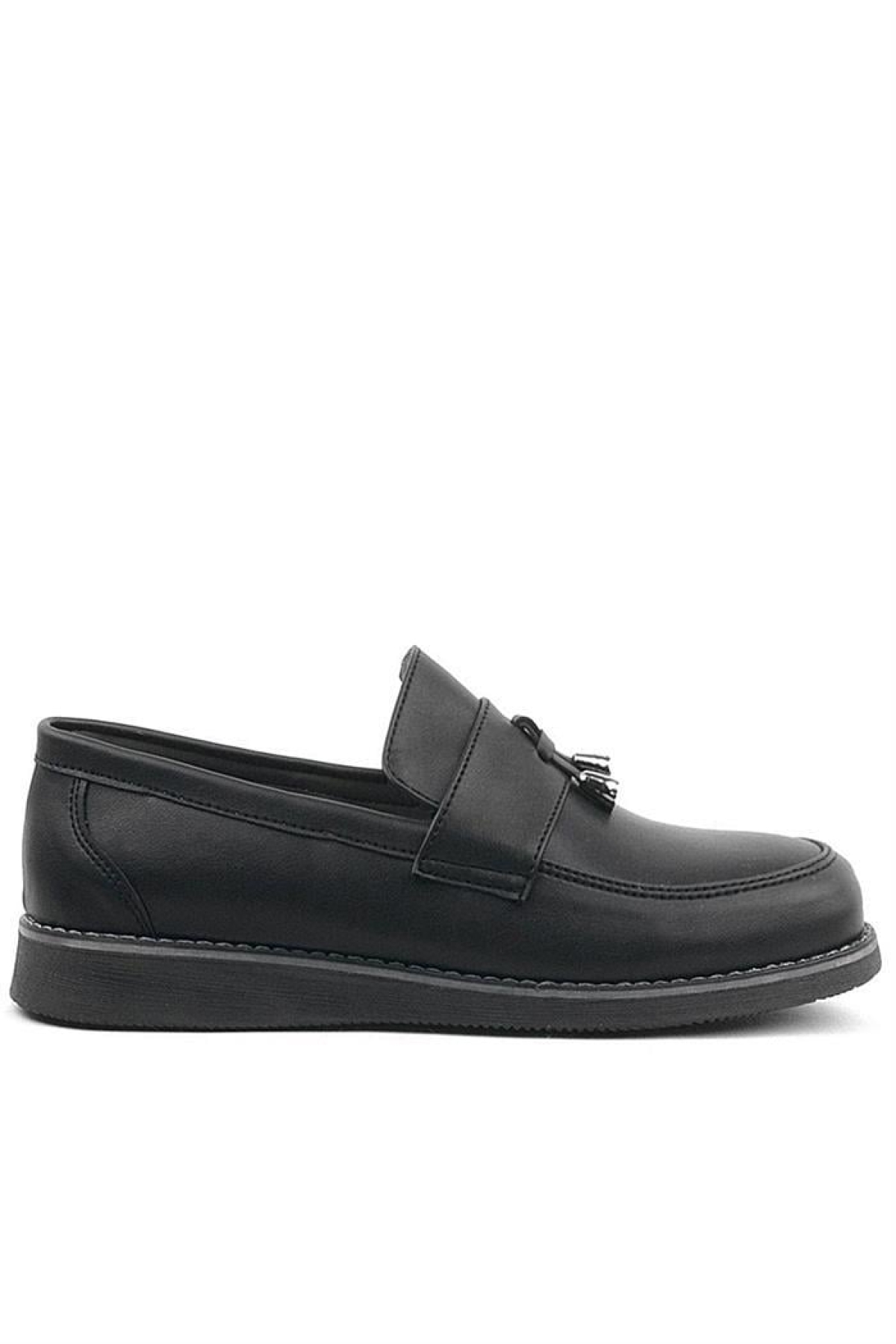 Siyah Mat Loafer Klasik Çocuk Ayakkabısı - Görsel 4