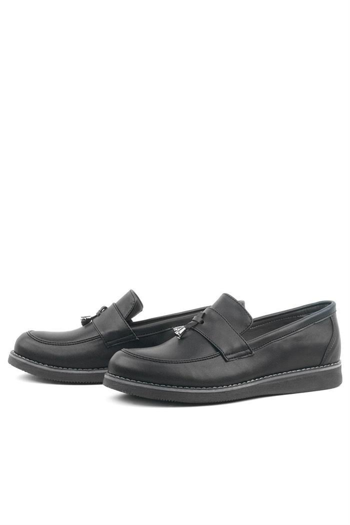 Siyah Mat Loafer Klasik Çocuk Ayakkabısı - Görsel 6