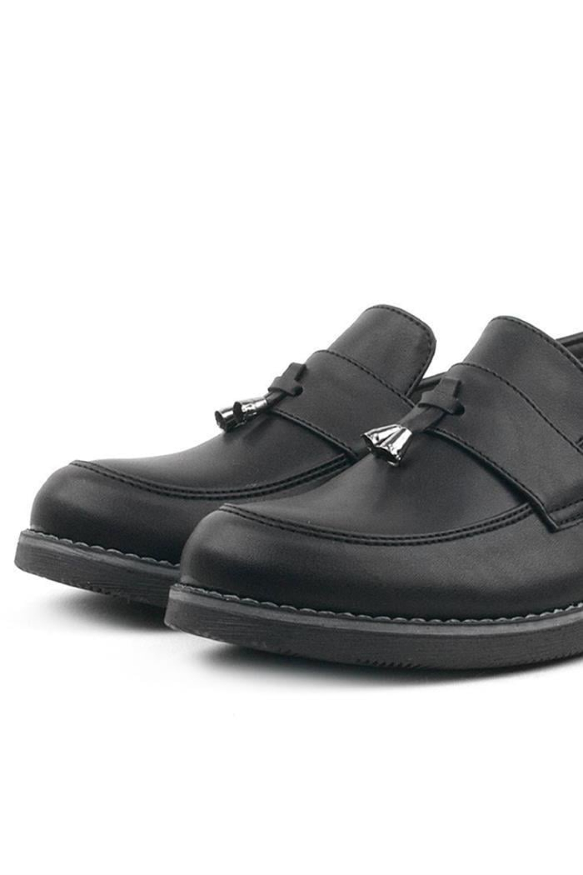 Siyah Mat Loafer Klasik Çocuk Ayakkabısı - Görsel 9