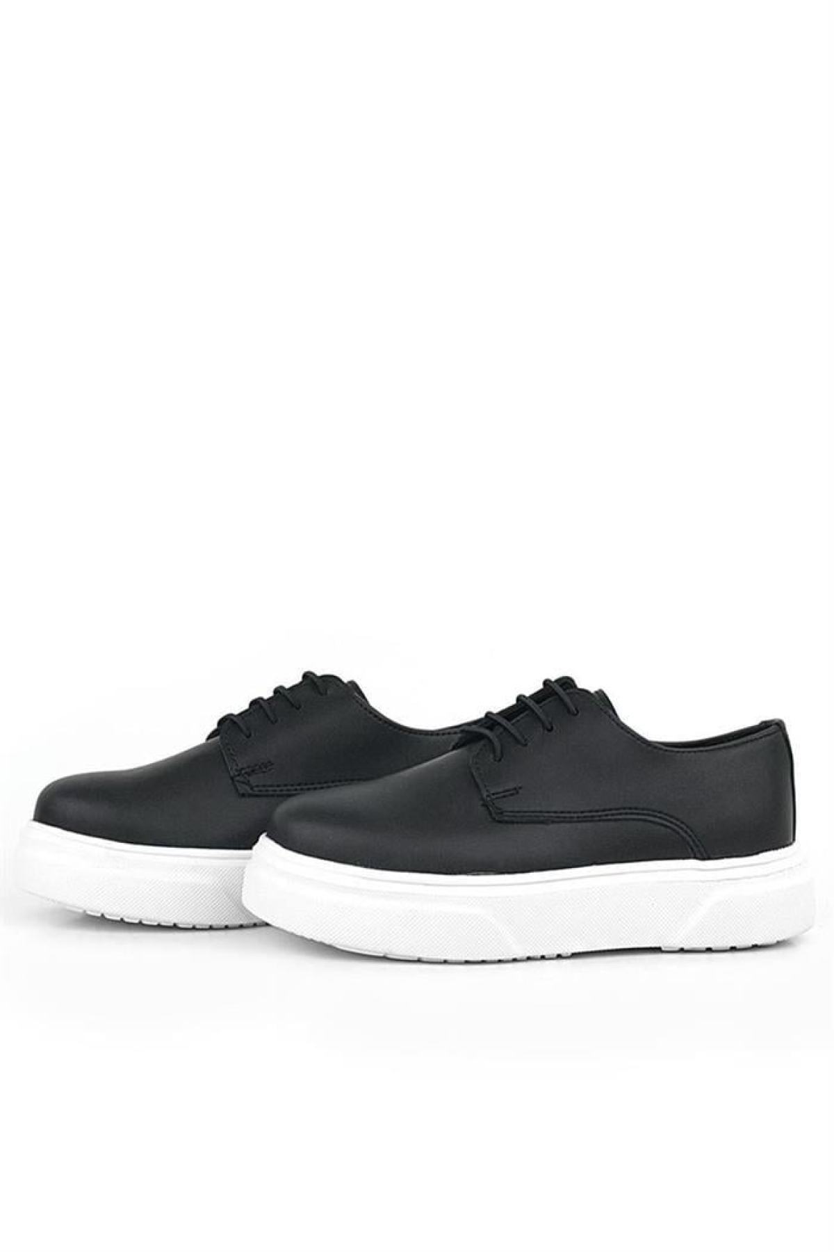 Derby Siyah Mat Beyaz Taban Çocuk Klasik Ayakkabı - Görsel 6