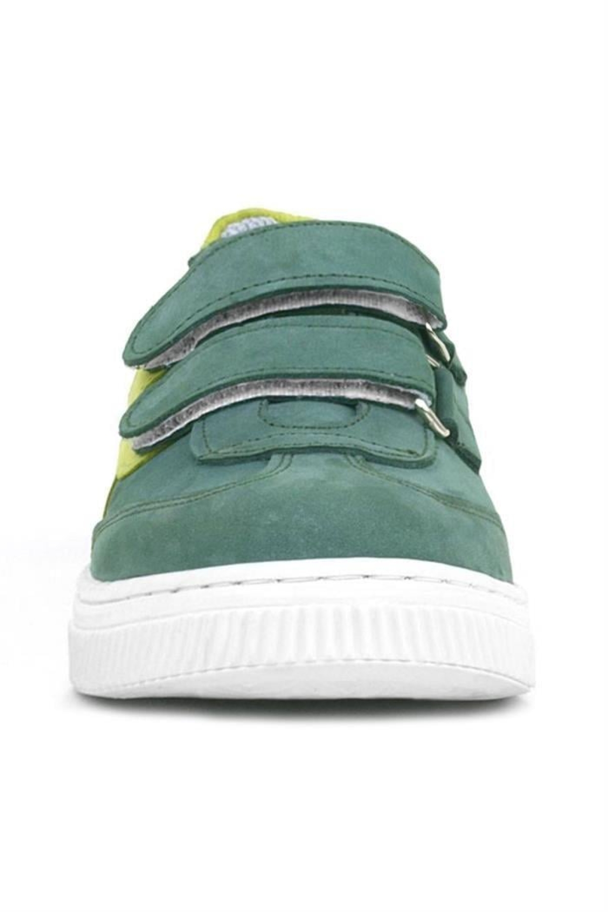 Hakiki Deri Yeşil Cırtlı Çocuk Spor Ayakkabı - Görsel 3