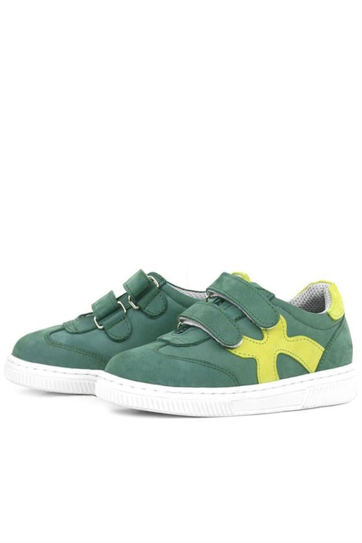 Hakiki Deri Yeşil Cırtlı Çocuk Spor Ayakkabı - Görsel 5