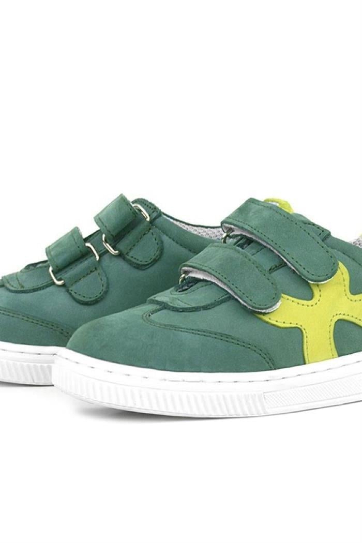 Hakiki Deri Yeşil Cırtlı Çocuk Spor Ayakkabı - Görsel 7