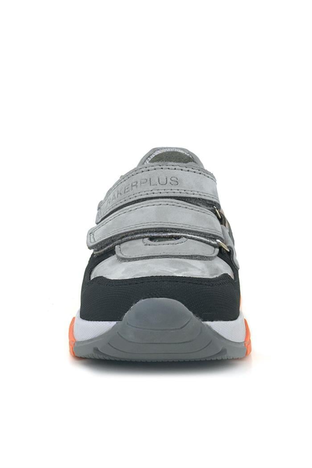 Hakiki Deri Gri Siyah Çocuk Sneakers Spor Ayakkabı - Görsel 5