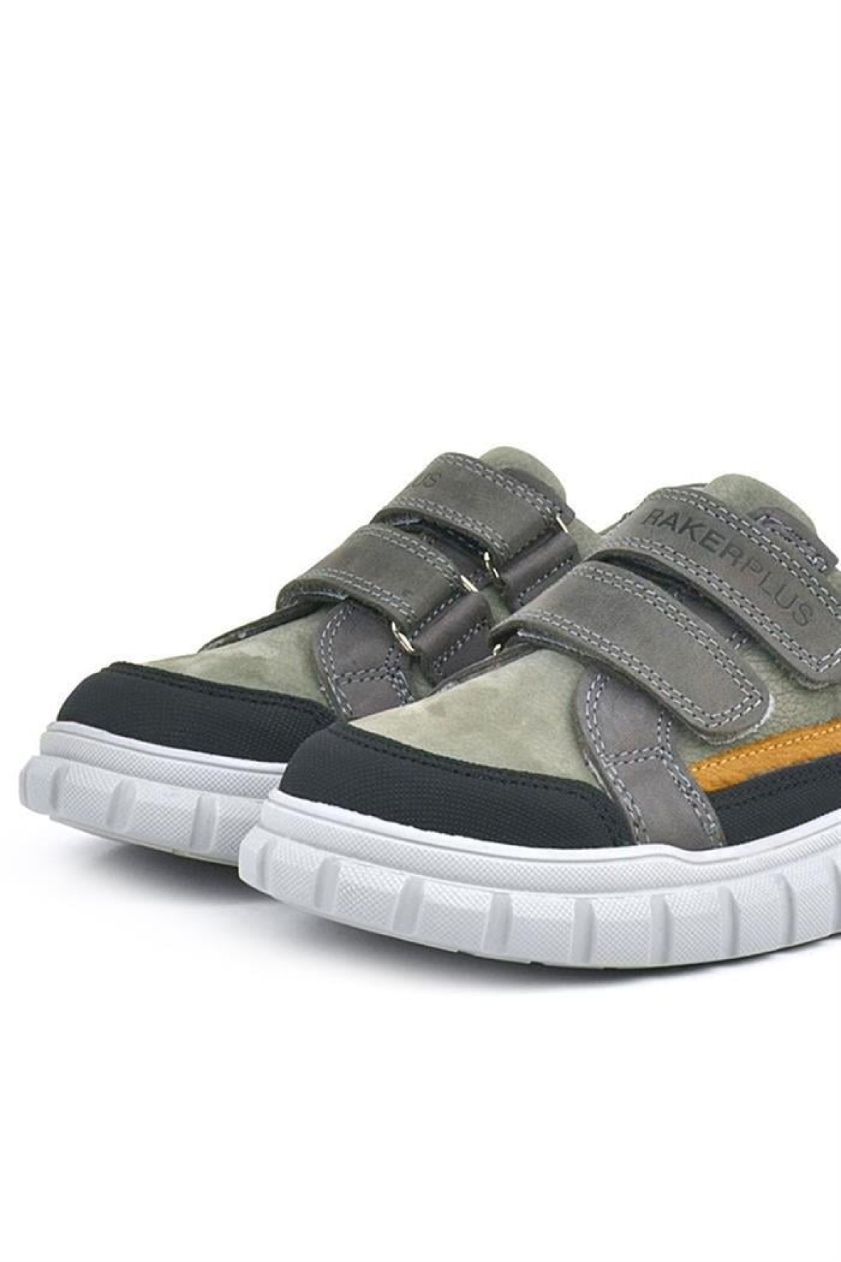 Hakiki Deri Gri Cırtlı Çocuk Günlük Spor Okul Ayakkabı - Görsel 8