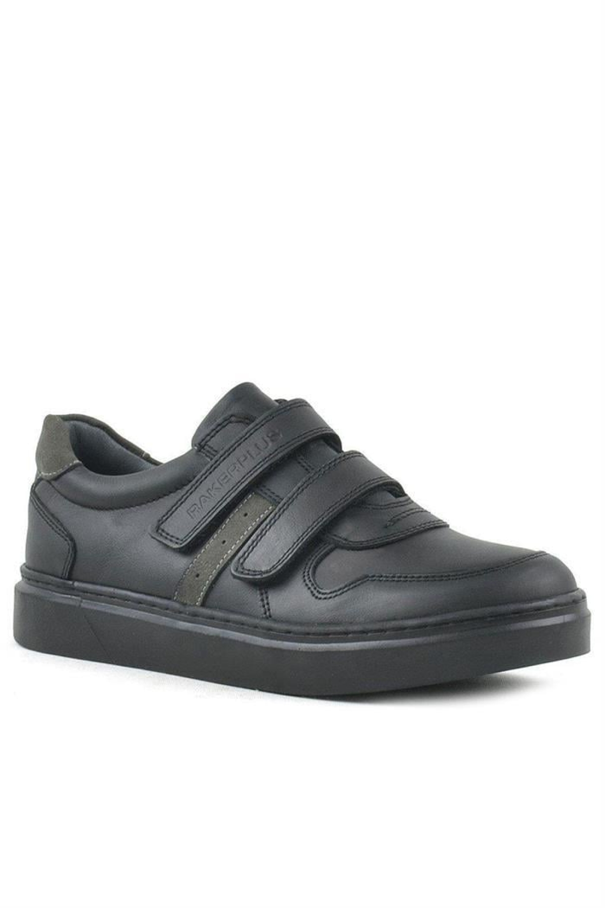 Hakiki Deri Siyah Cırtlı Erkek Çocuk Sneaker Ayakkabı - Görsel 2