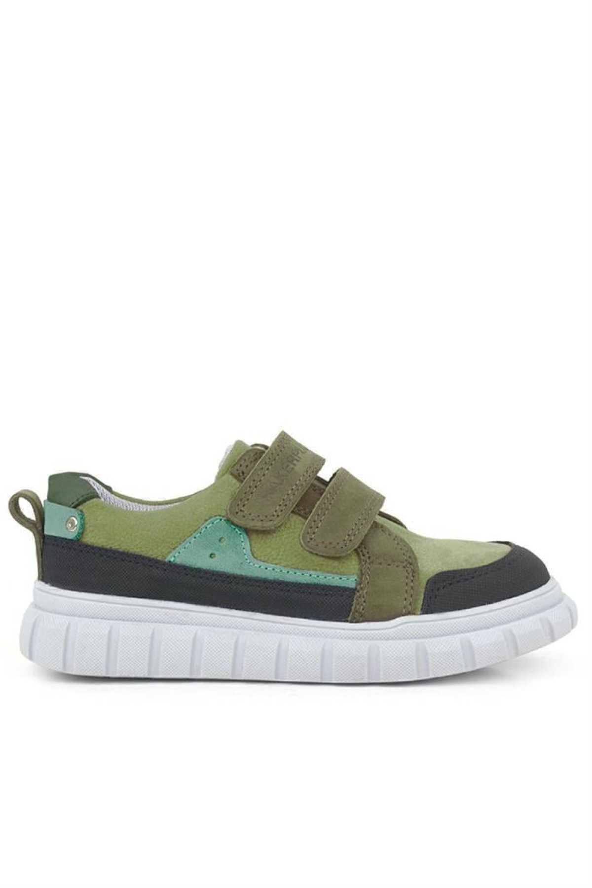 Hakiki Deri Yeşil Cırtlı Günlük Spor Çocuk Okul Ayakkabı - Görsel 4