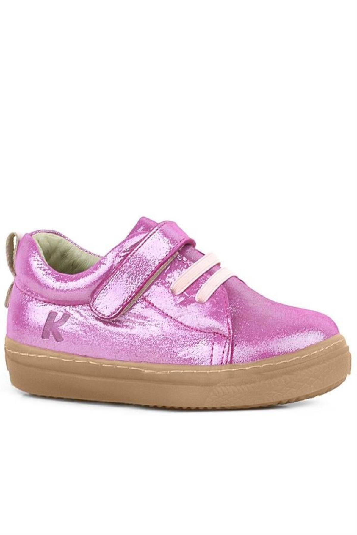 Anatomik Hakiki Deri Yumuşak Pembe Lastikli Cırtlı Çocuk Ayakkabı - Görsel 2