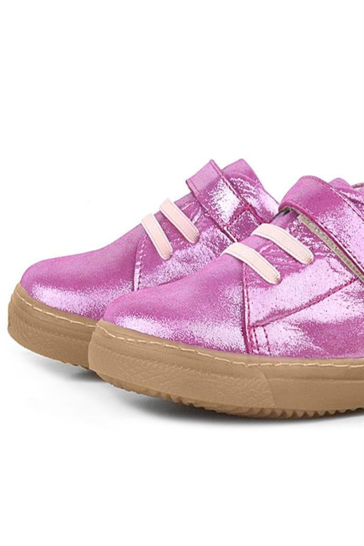 Anatomik Hakiki Deri Yumuşak Pembe Lastikli Cırtlı Çocuk Ayakkabı - Görsel 8