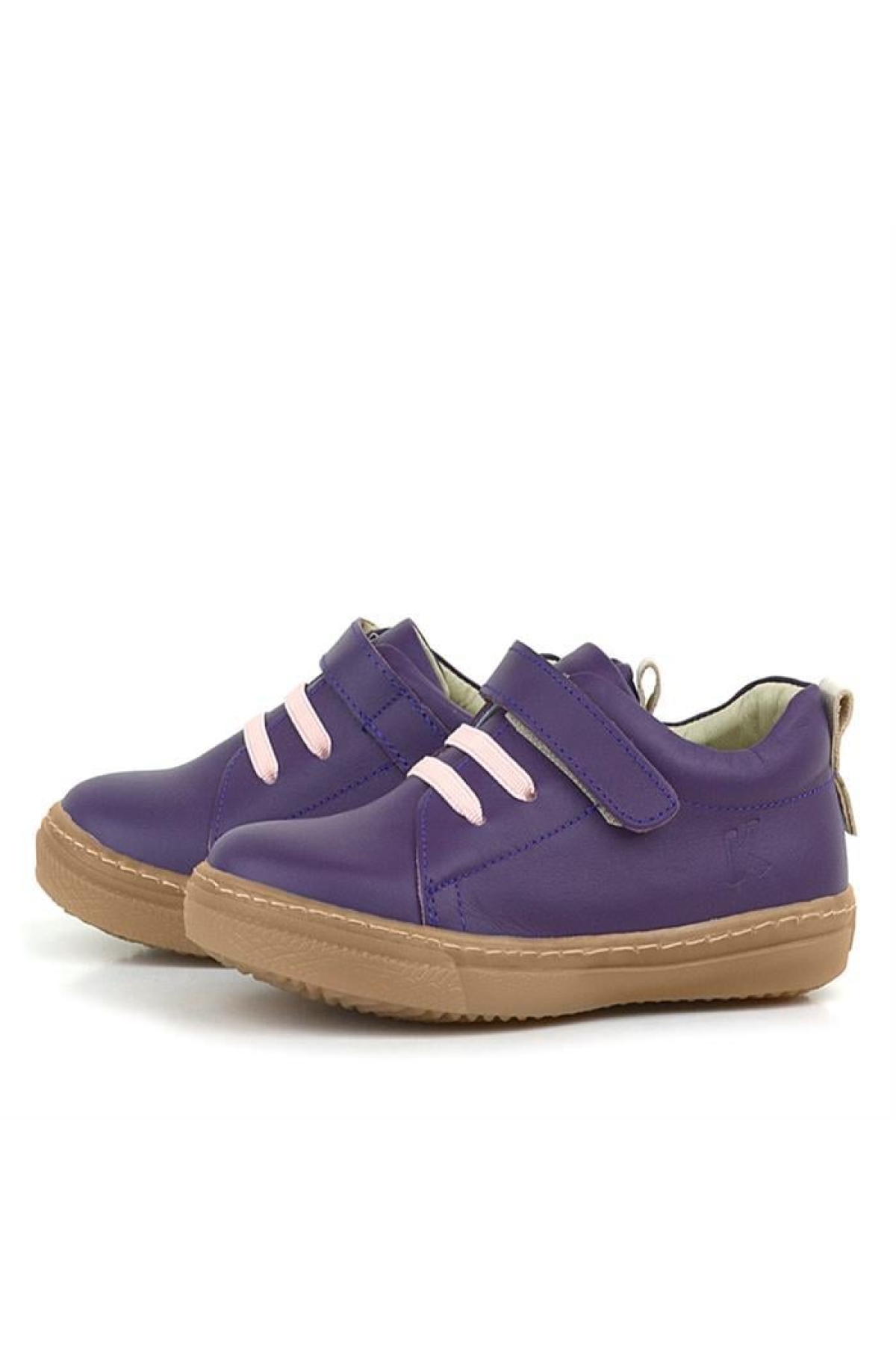 Anatomik Hakiki Deri Yumuşak Mor Lastikli Cırtlı Çocuk Ayakkabı - Görsel 6