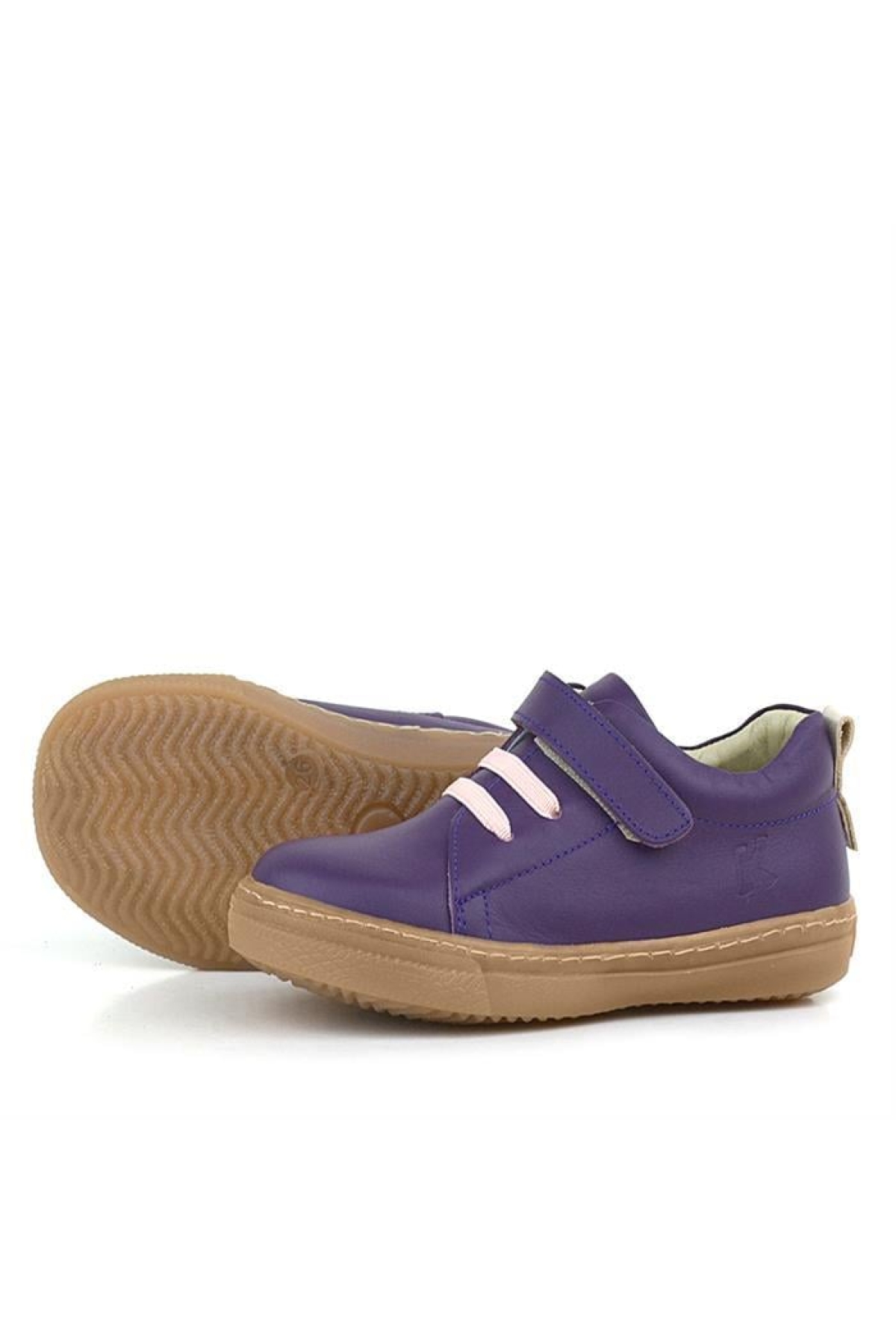 Anatomik Hakiki Deri Yumuşak Mor Lastikli Cırtlı Çocuk Ayakkabı - Görsel 7
