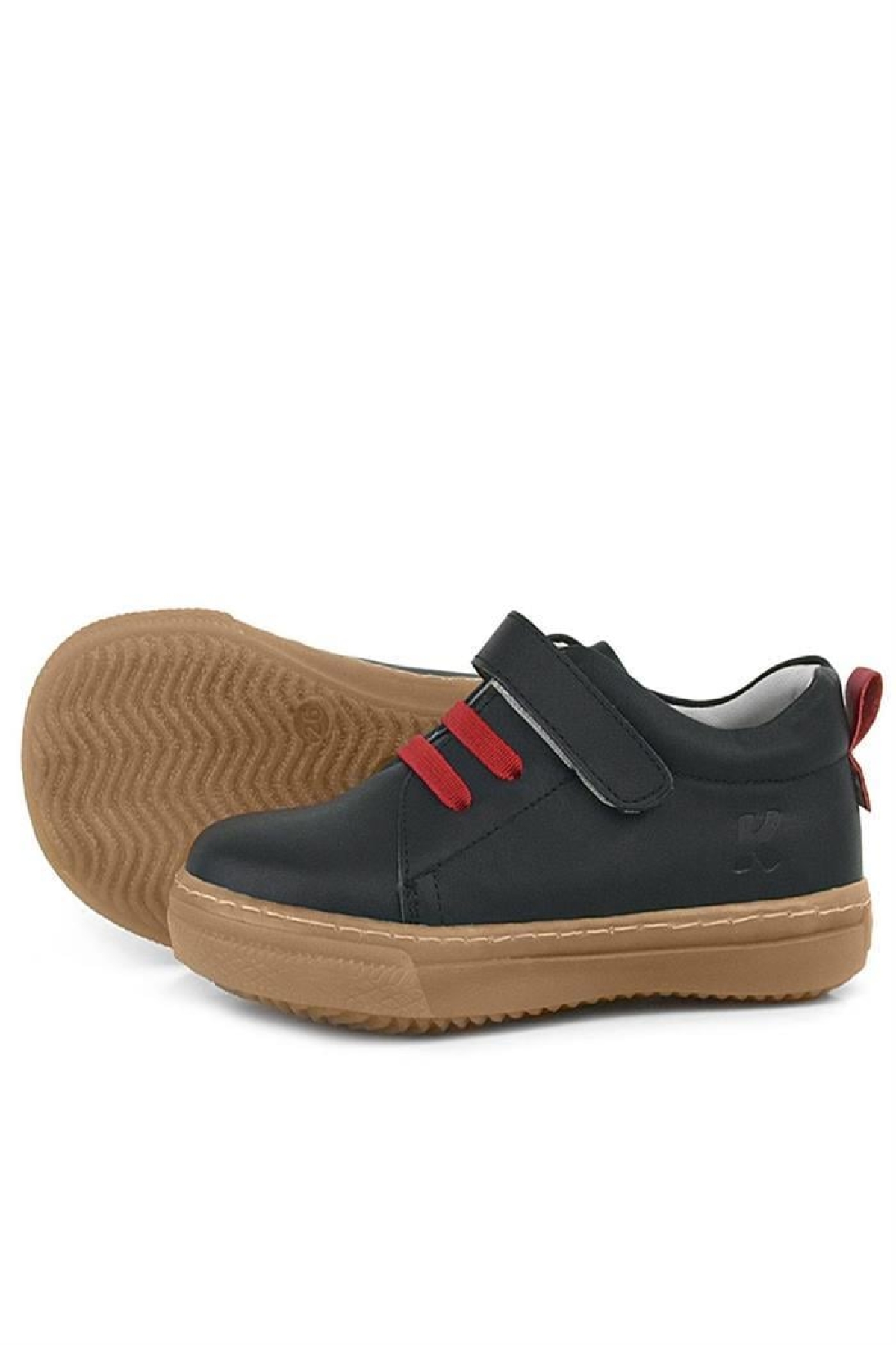 Anatomik Hakiki Deri Yumuşak Siyah Lastikli Cırtlı Çocuk Ayakkabı - Görsel 7